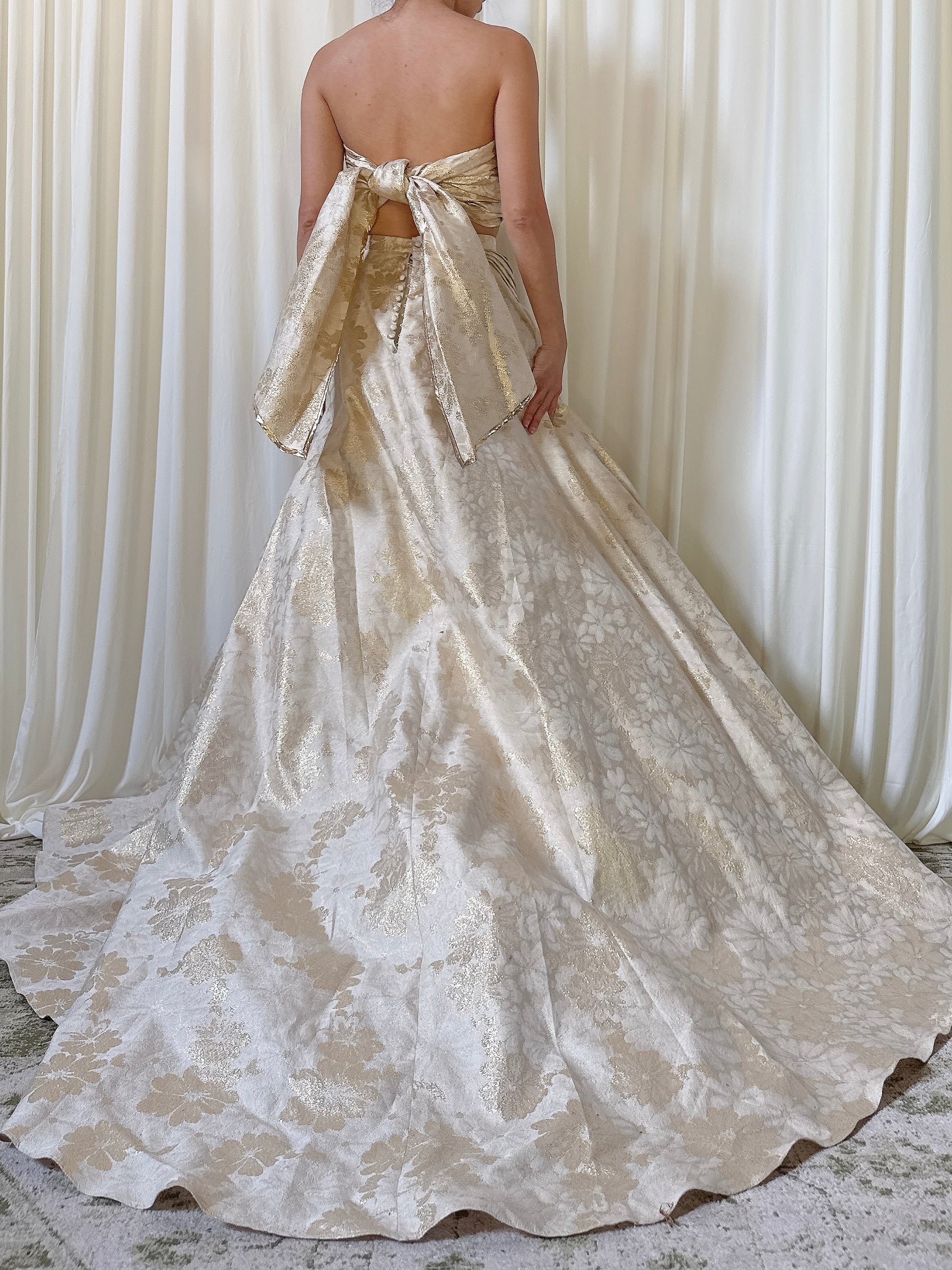 Vintage Germaine Reale Gold 2 Piece Set - Size 48