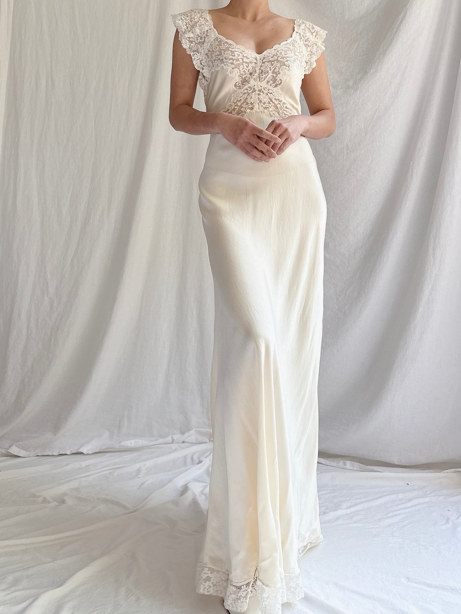 1930s Rare Fischer Silk Slip Dress - XS/S