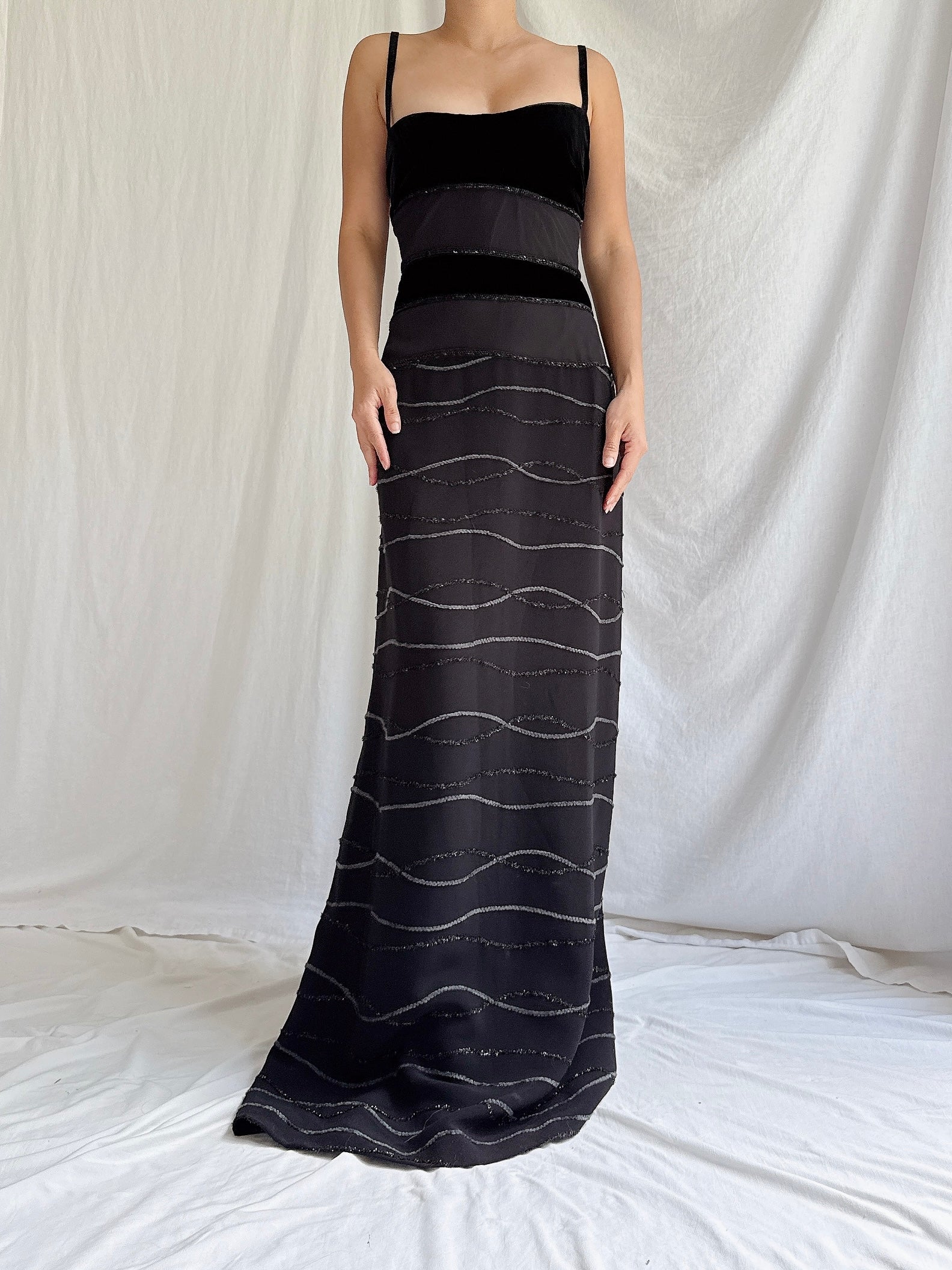 Vintage Floranna Italy Silk and Rayon Gown - IT 44