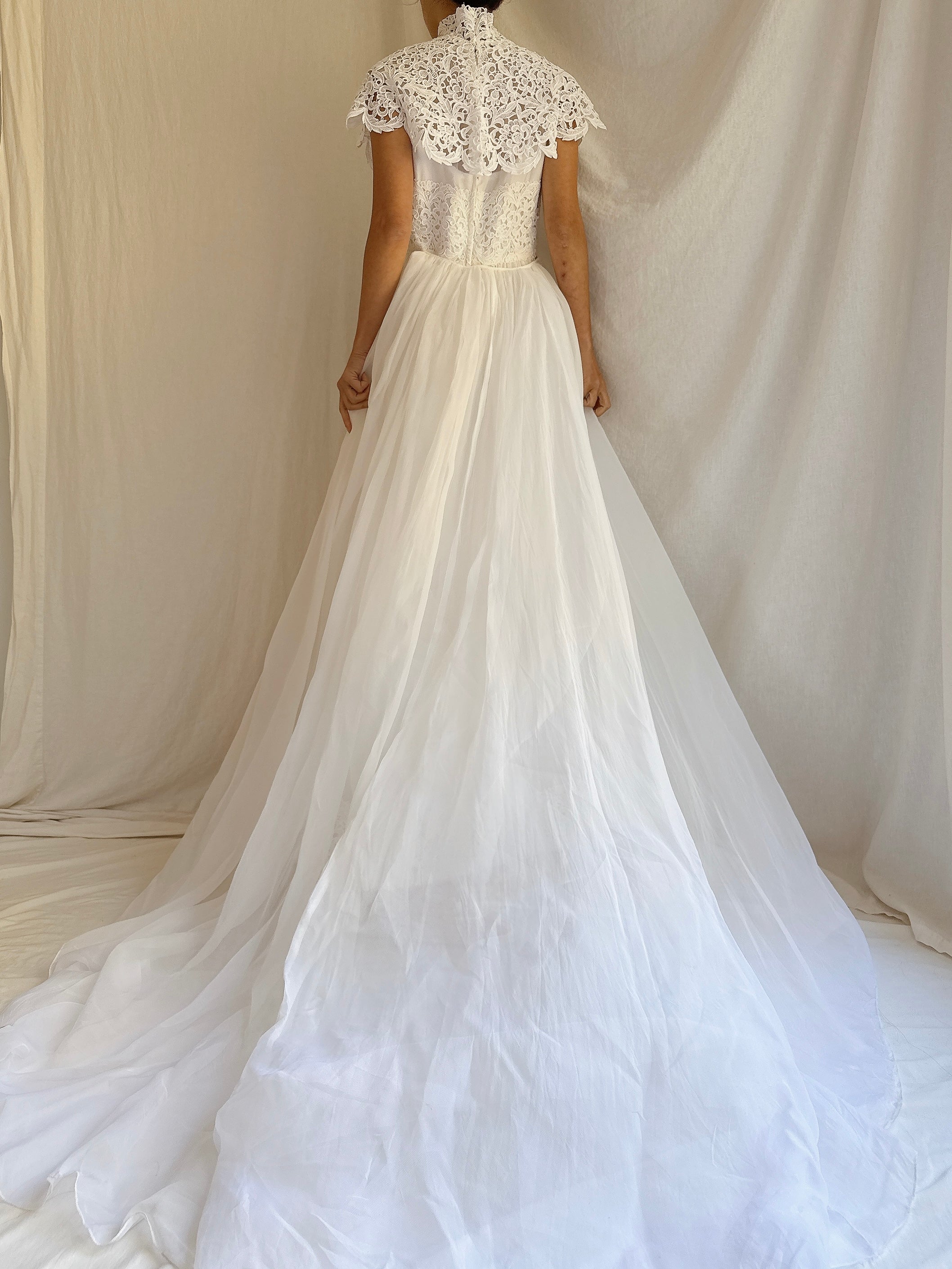 1960s Silk Organza 2-Piece Gown - XS