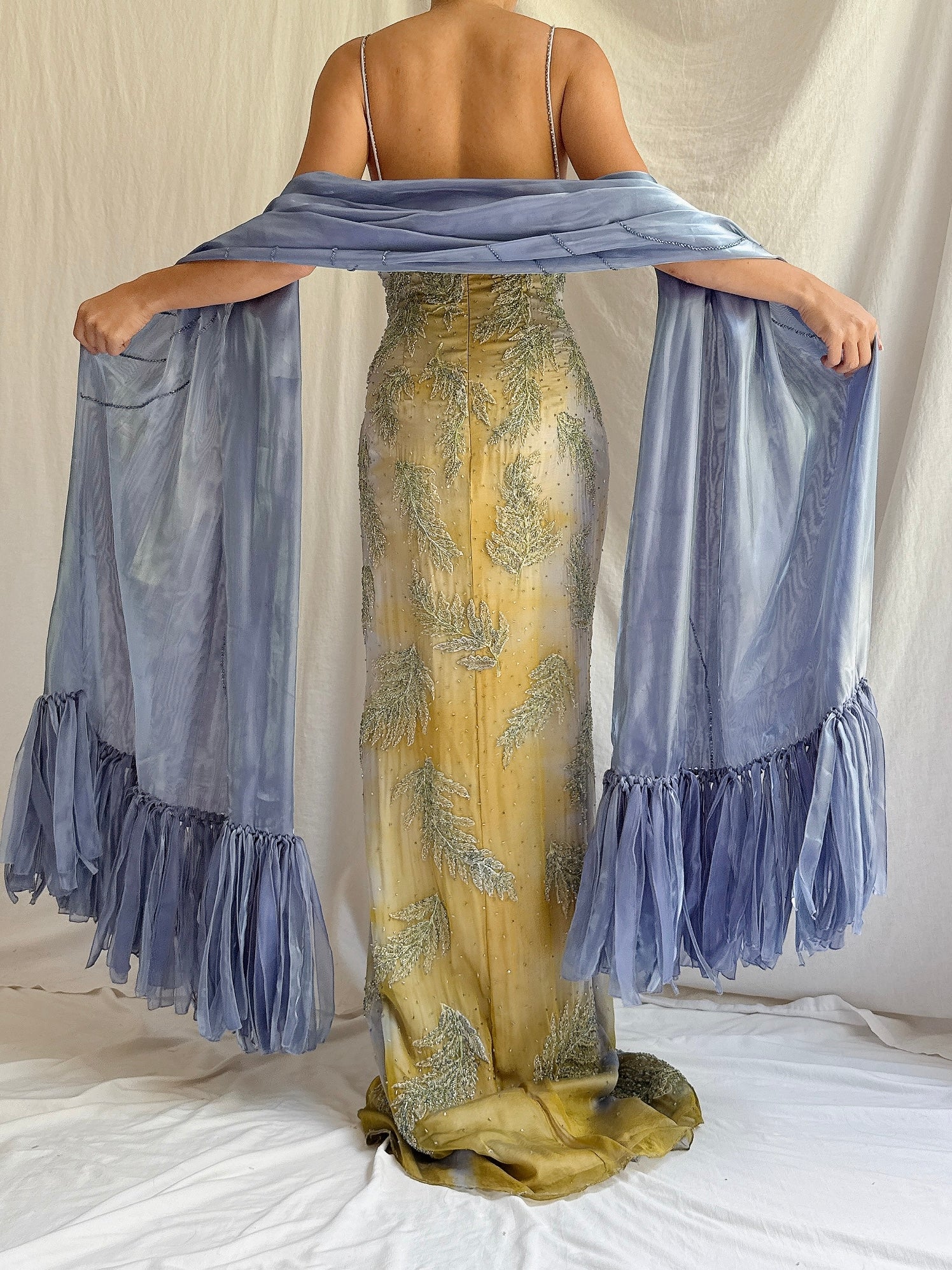 Vintage Stephen Yearrick Gown and Scarf - M