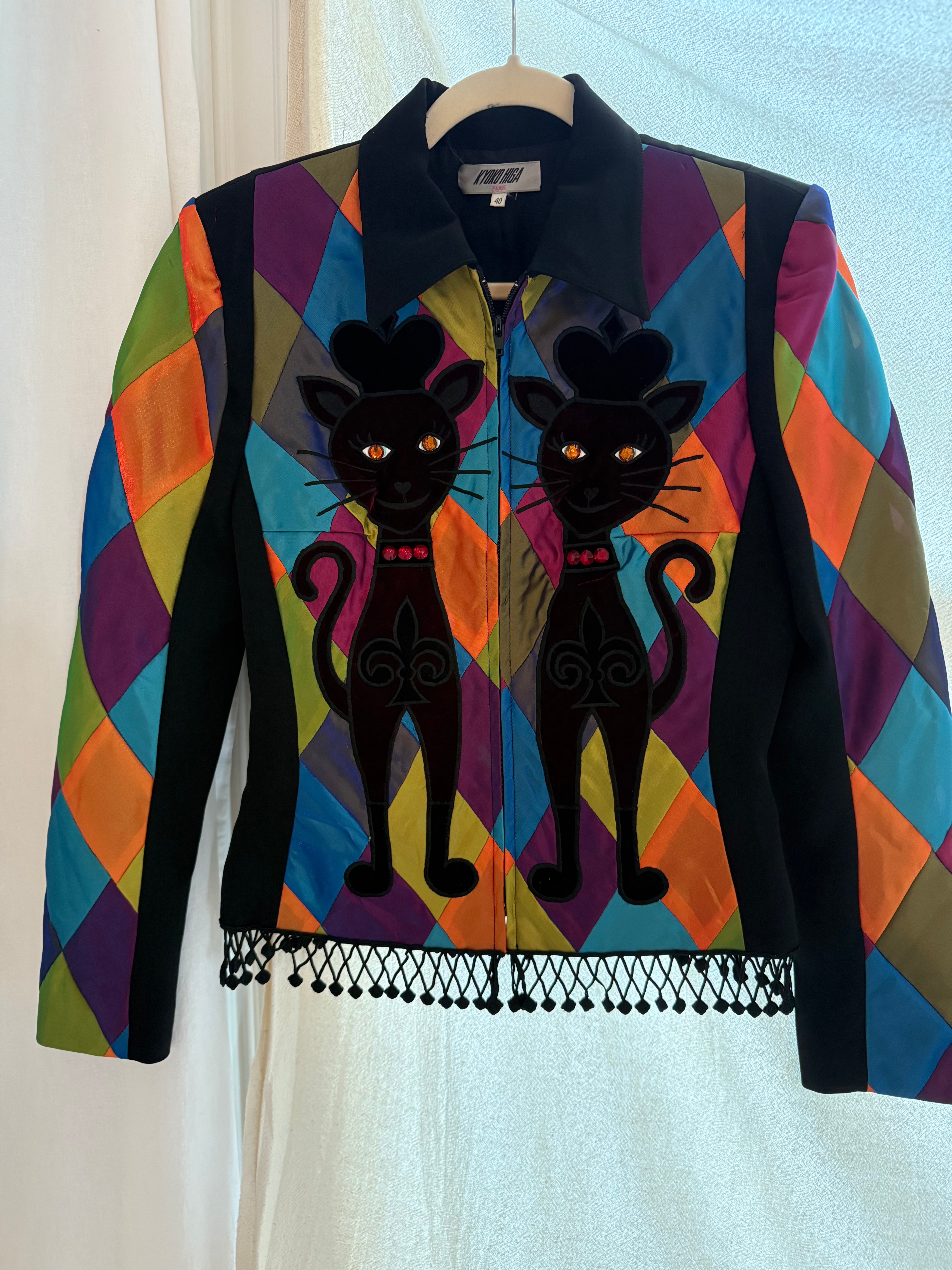 Vintage Kyoko Higa Paris Cat Jacket - FR 40 M