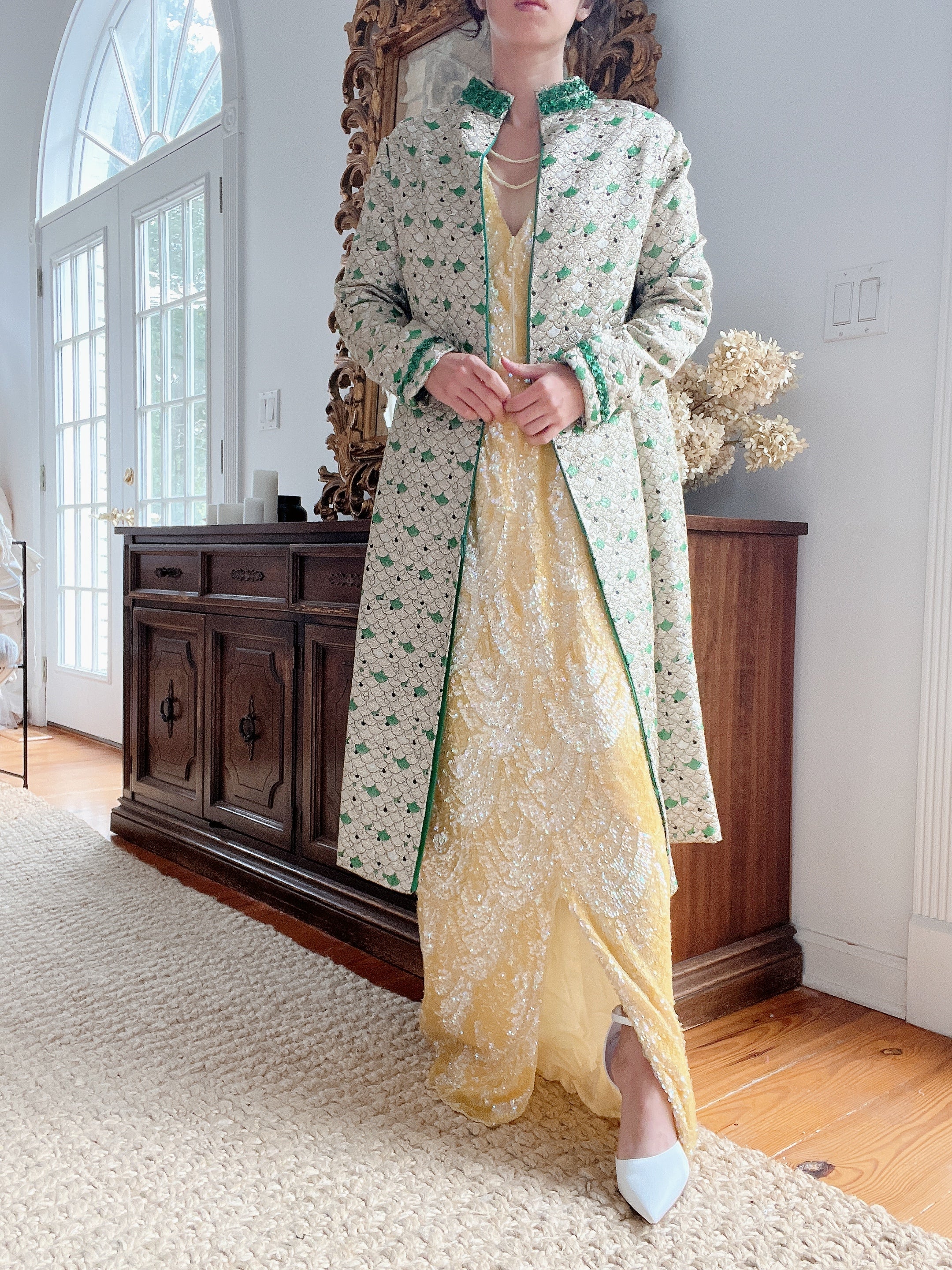 1960s Green Lurex Duster - S