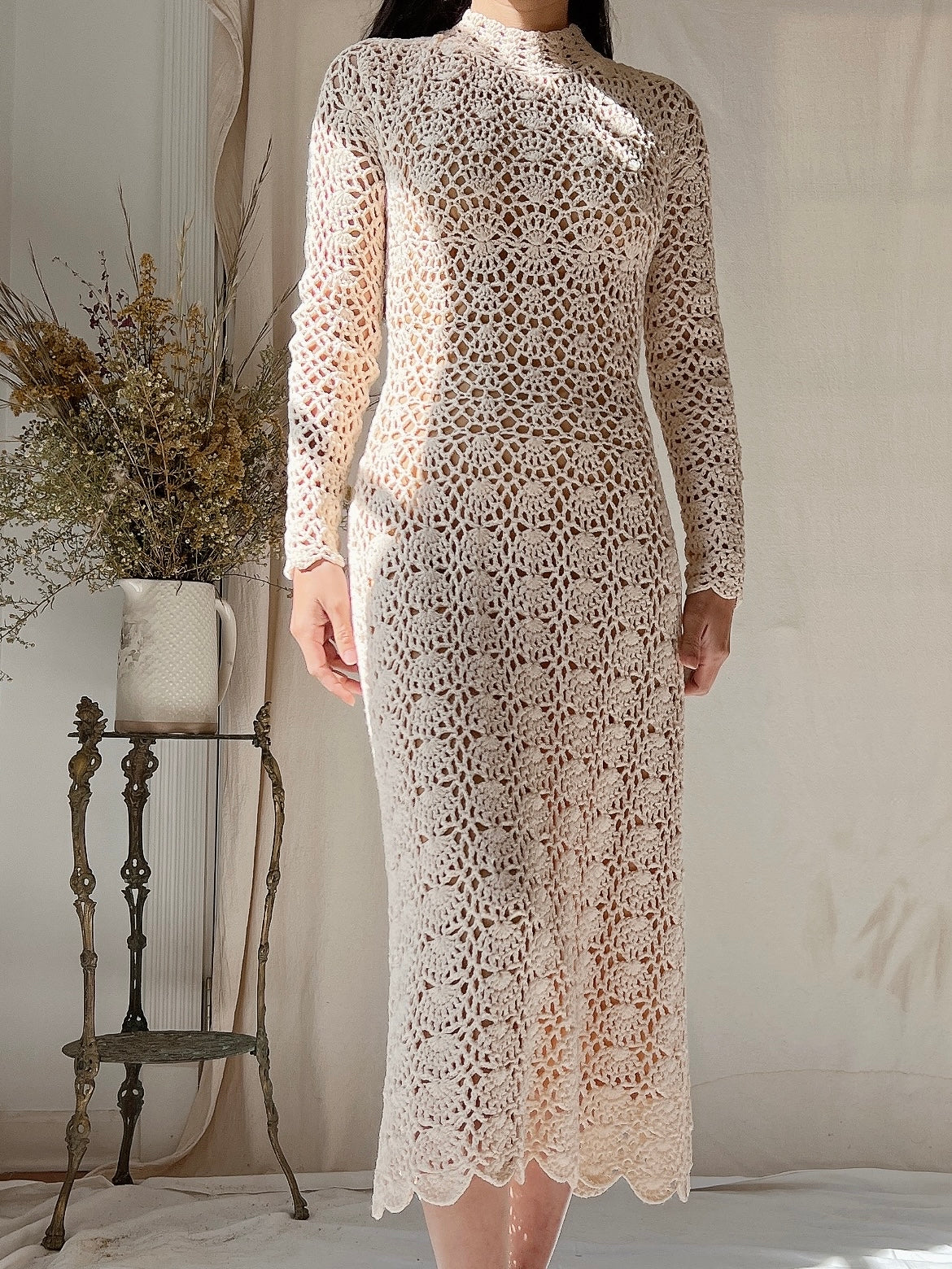 1970s Crochet Midi Dress - XS/S 1970s Crochet Midi Dress - XS/S