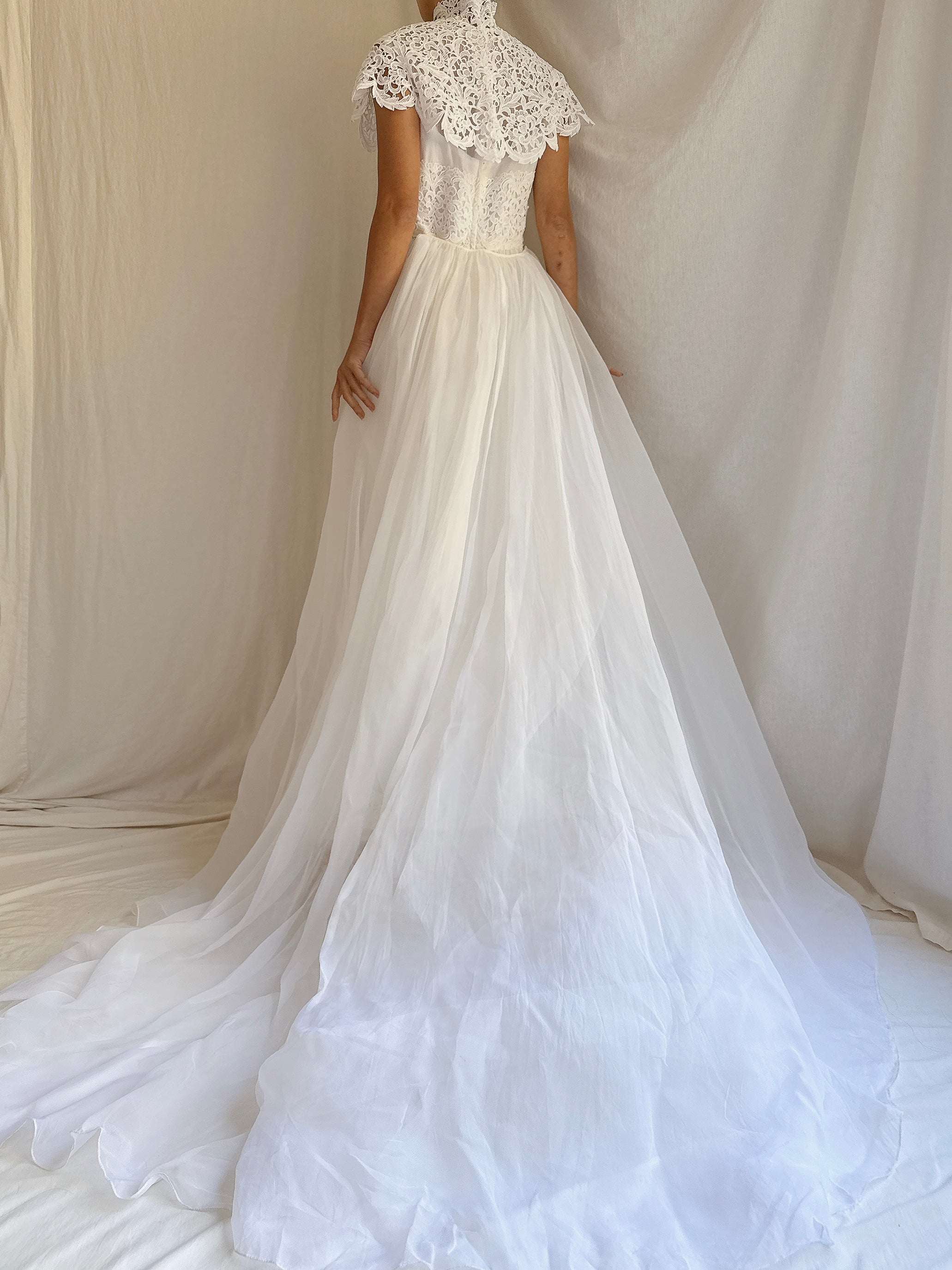 1960s Silk Organza 2-Piece Gown - XS
