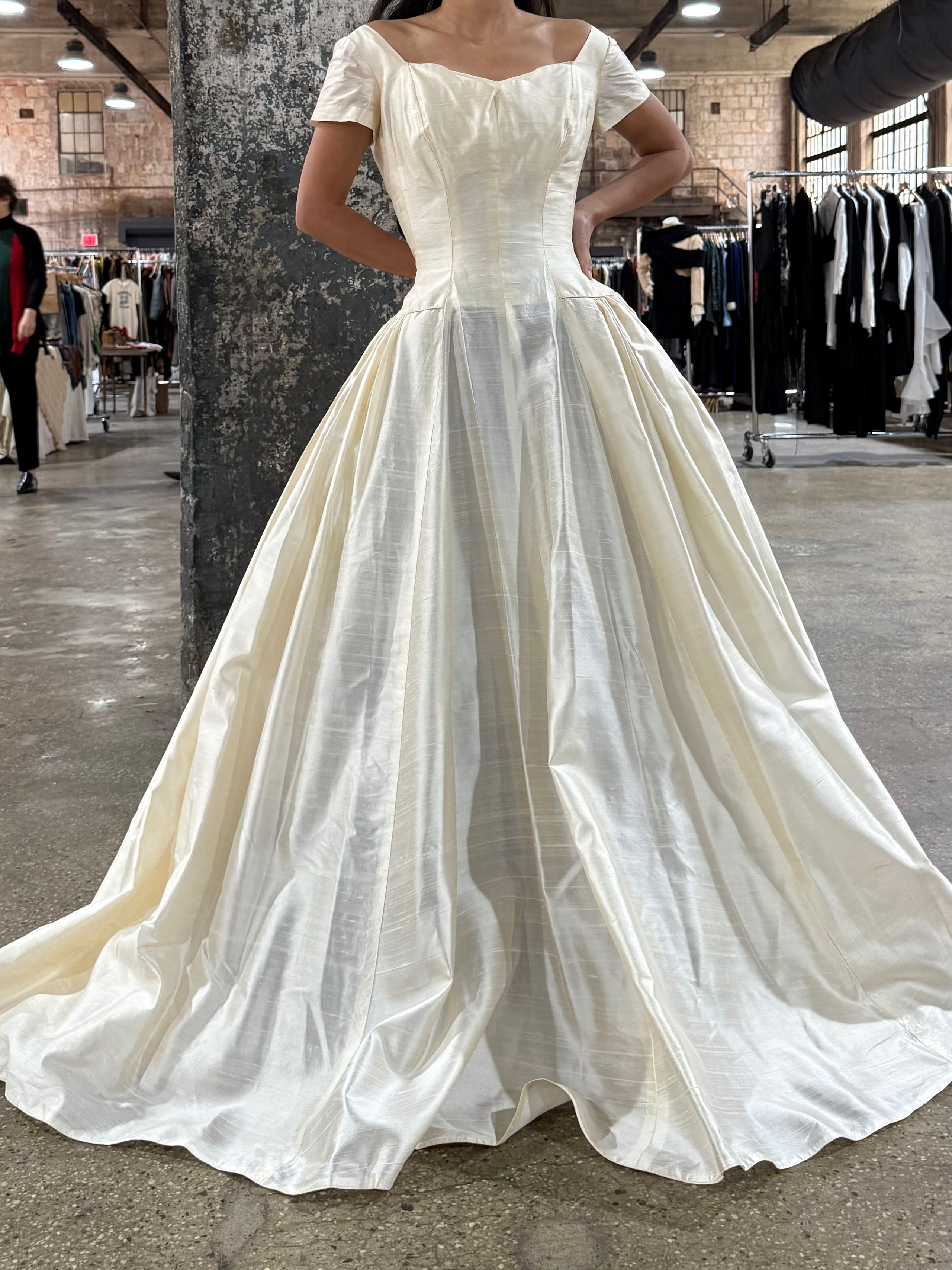 1950s Silk Gown - S