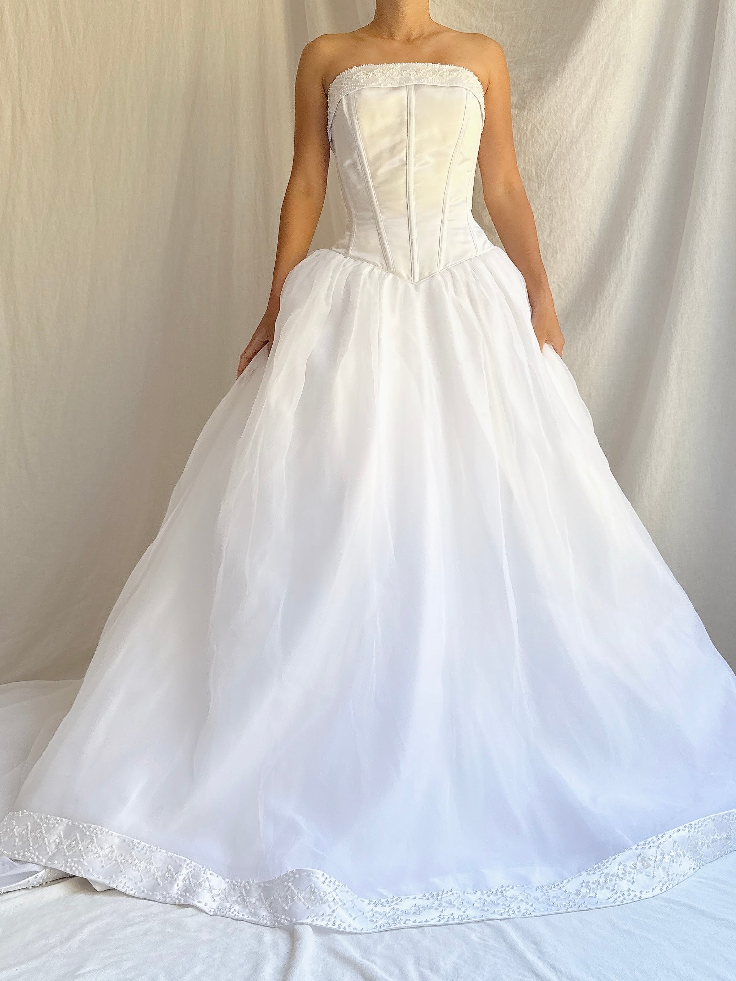 Vintage Strapless Dress - S