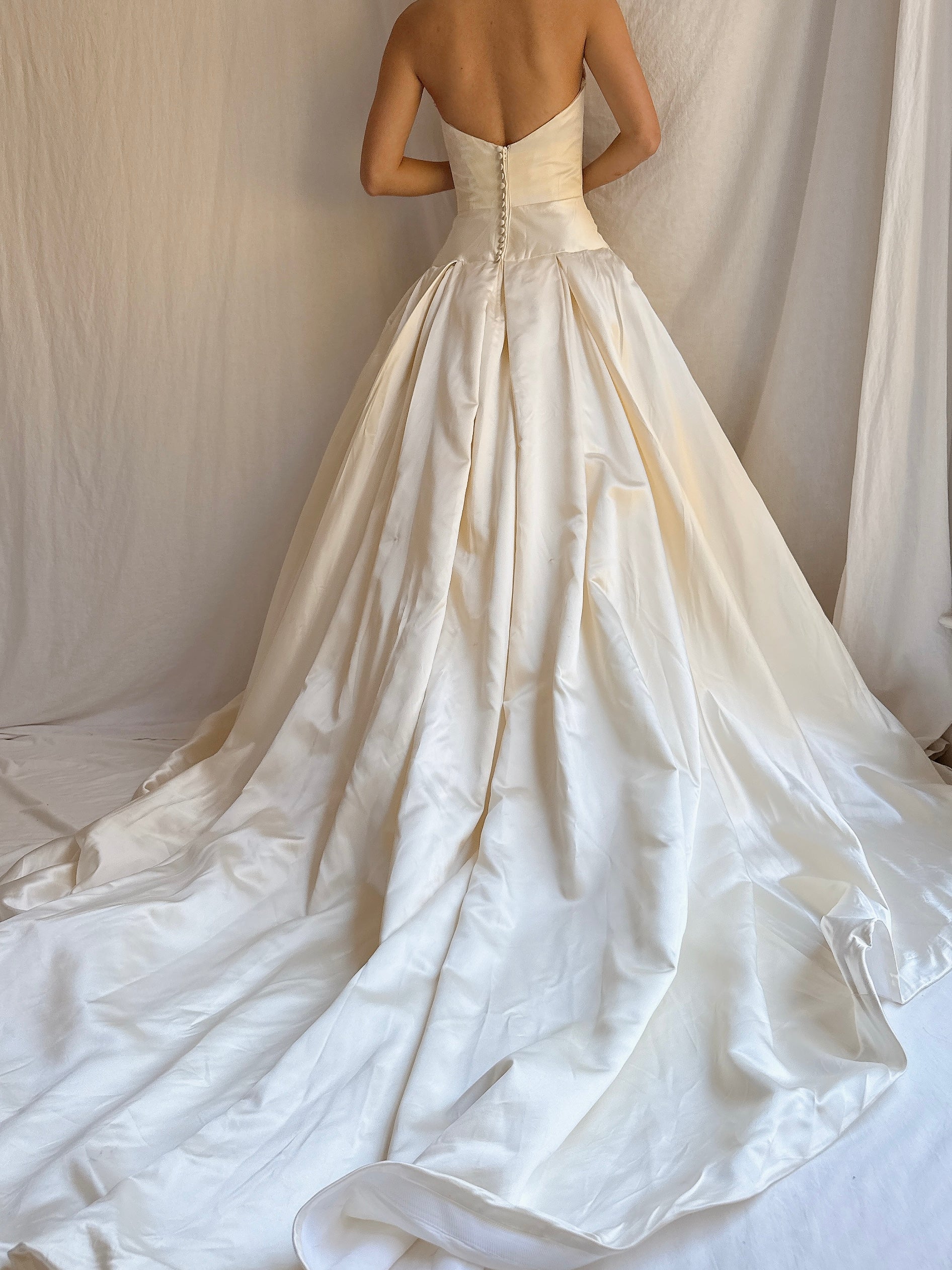 Vintage Silk Dropped Waist Gown - S