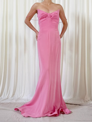 Vintage Belleville Sassoon Pink Strap Dress - UK 12