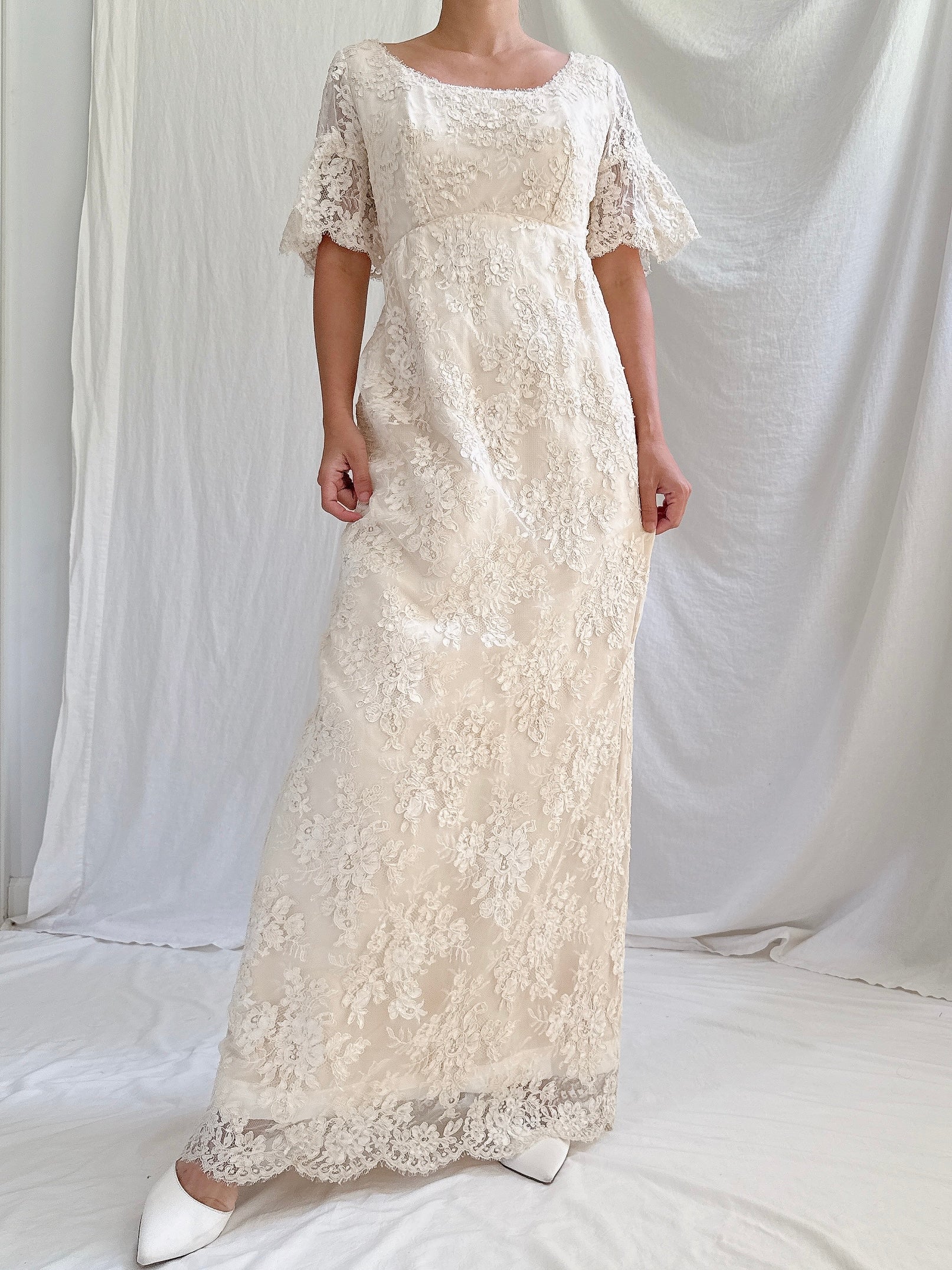 1969s Alencon Lace Dress - XS