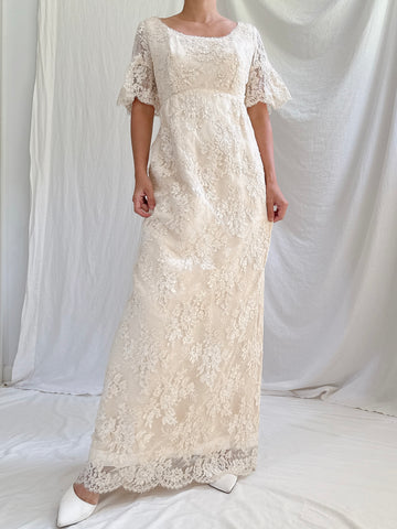 1969s Alencon Lace Dress - XS