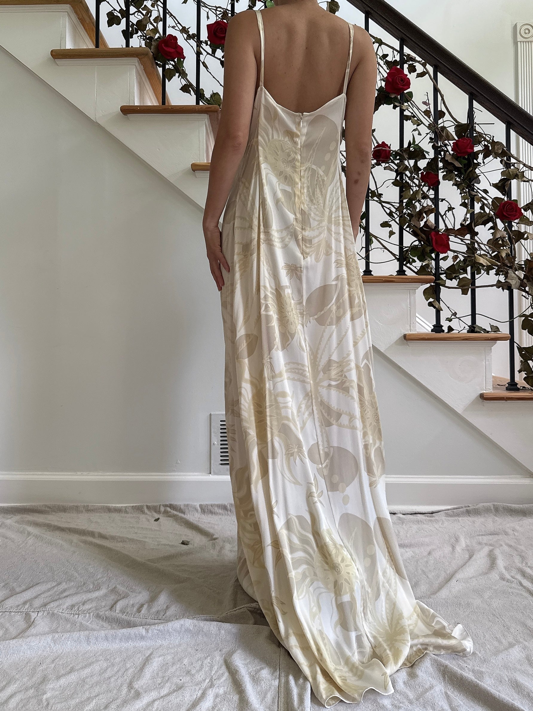 Vintage Allegra Hix Silk Beaded Dress - M