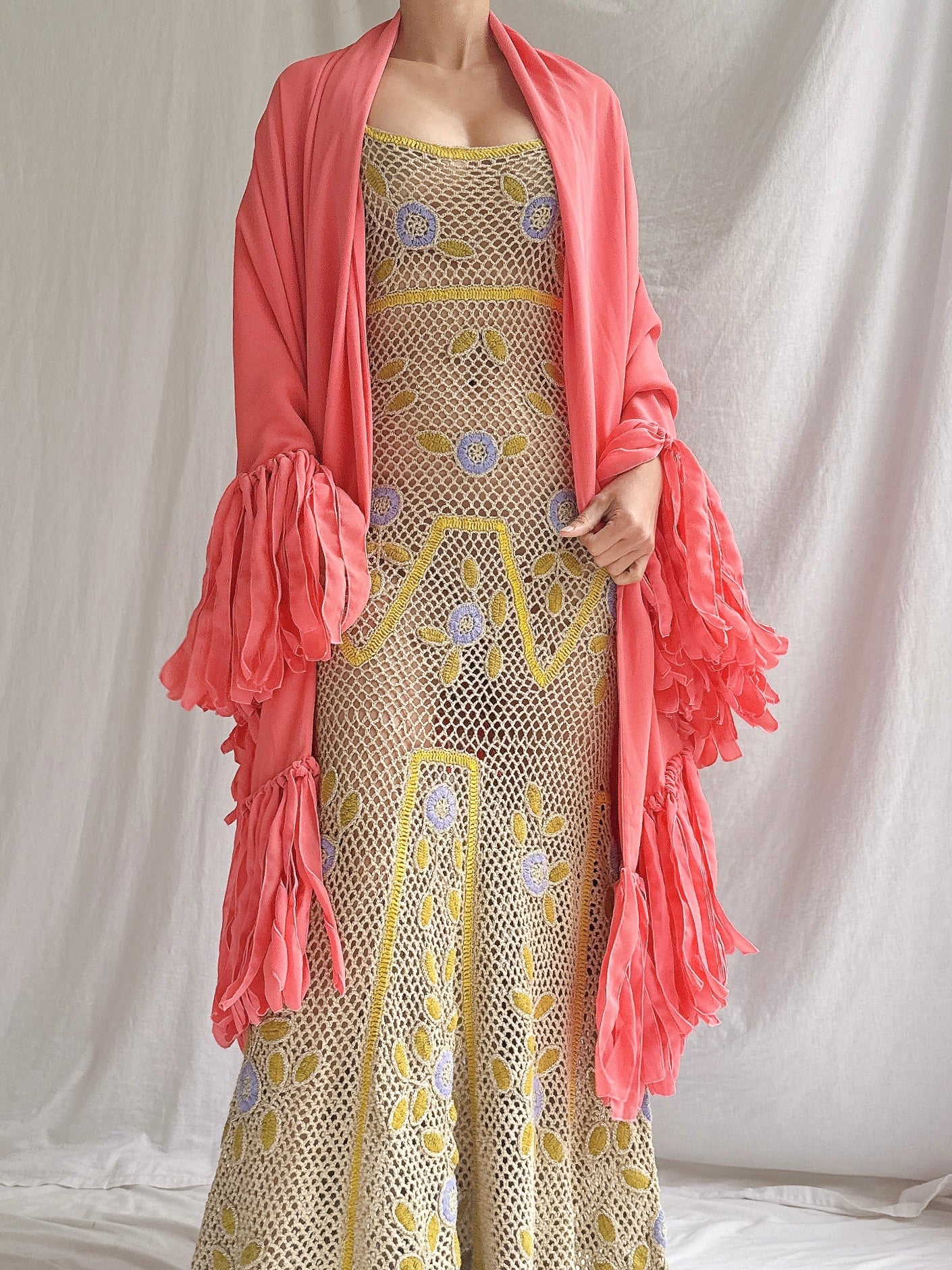 Vintage Chiffon Wrap - OSFM