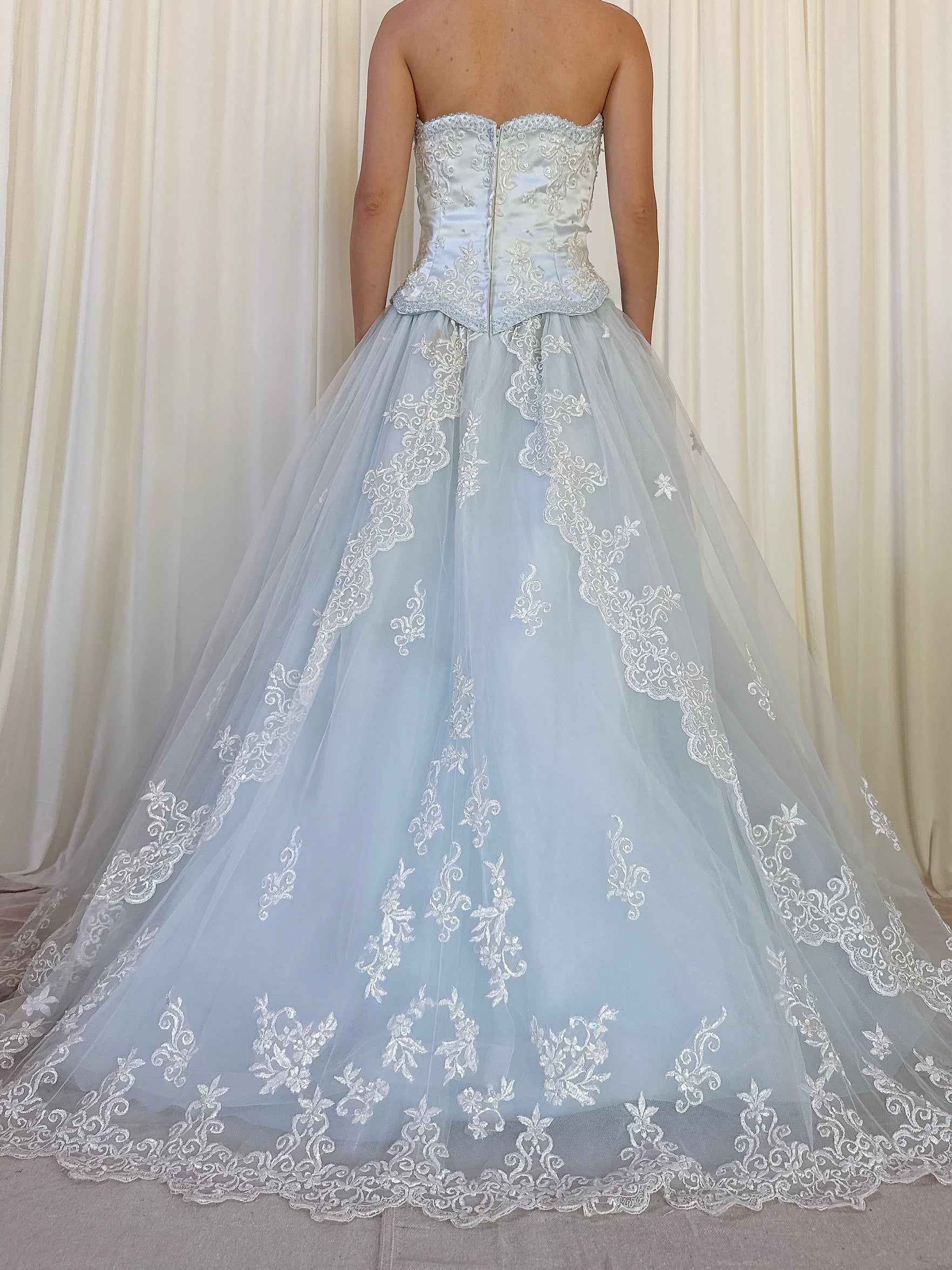 Vintage Alliage Paris Light Blue Tulle Dress - XS
