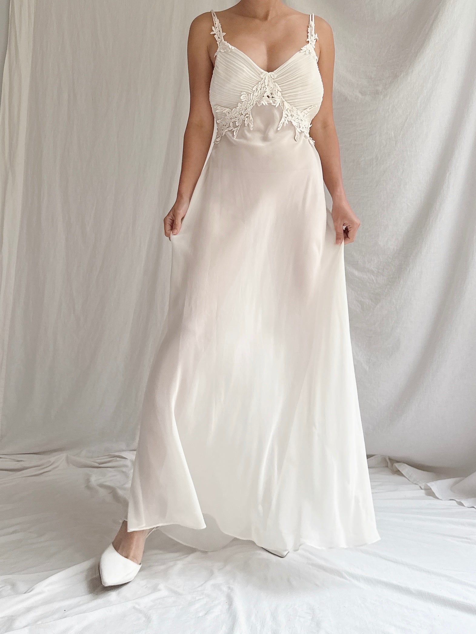 Vintage Chiffon Slip Dress - S