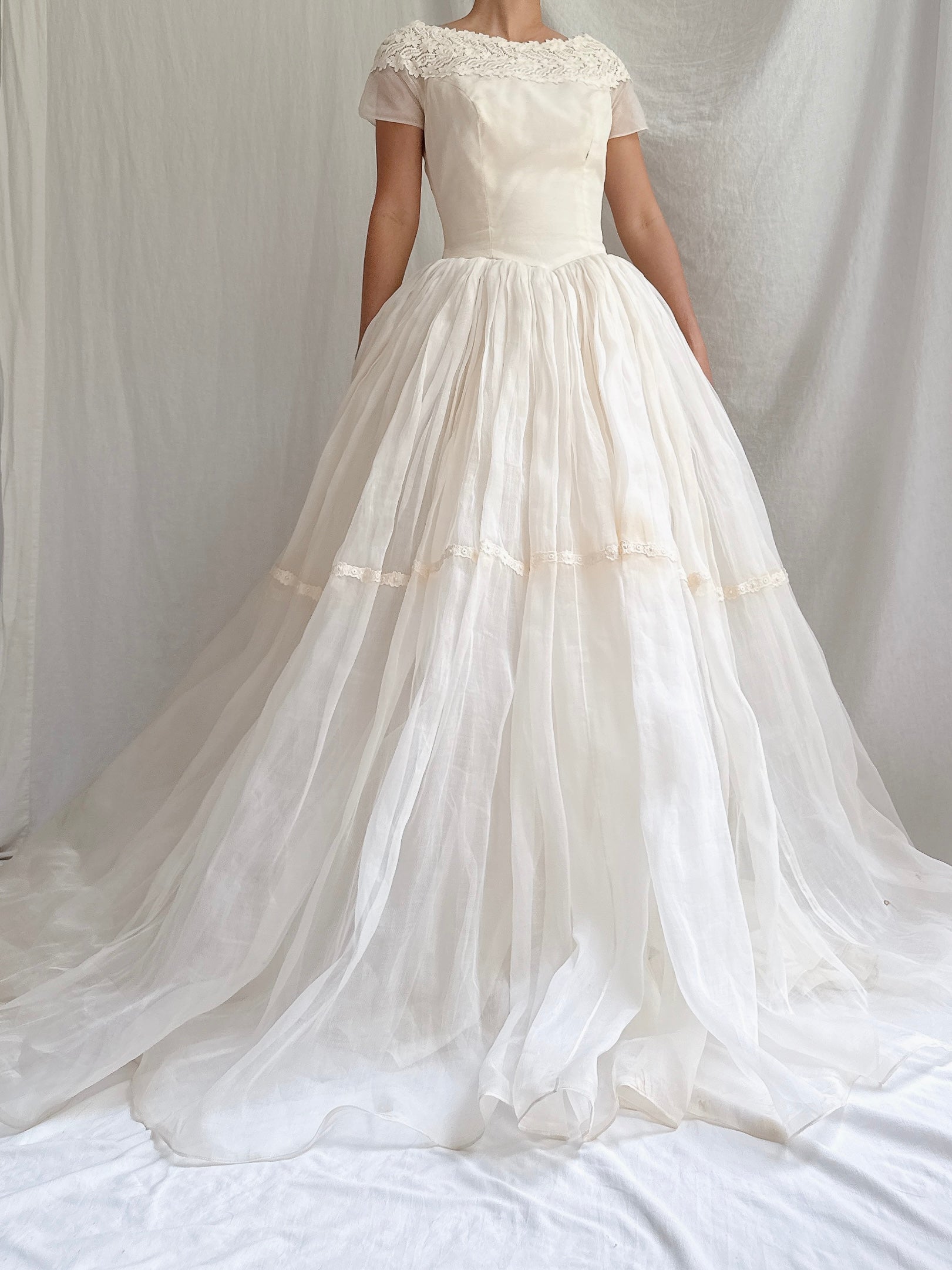 1950s Organdy Dress - XS