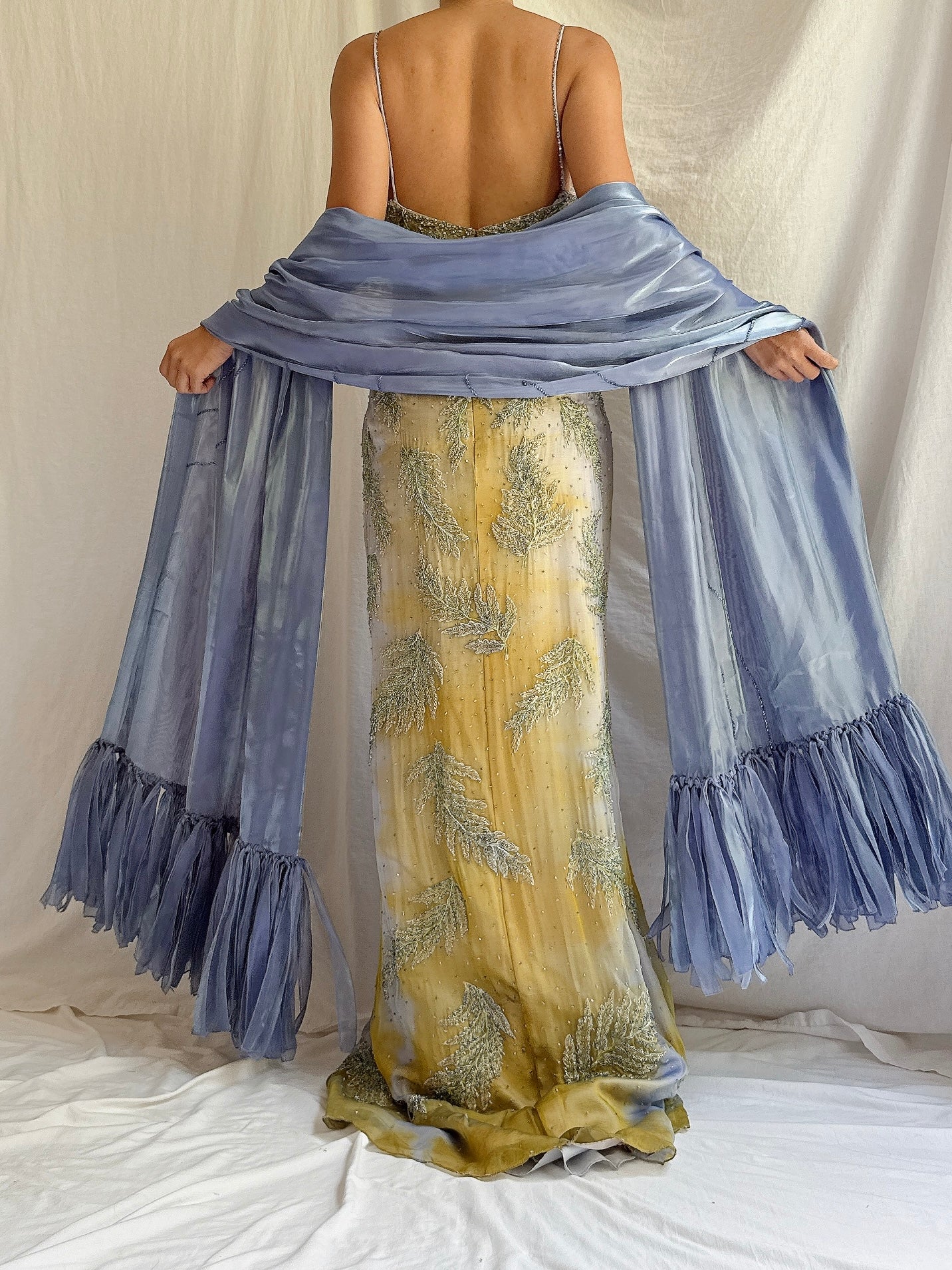Vintage Stephen Yearrick Gown and Scarf - M
