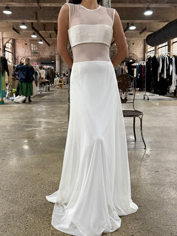Vintage Illusion Jersey Gown - M