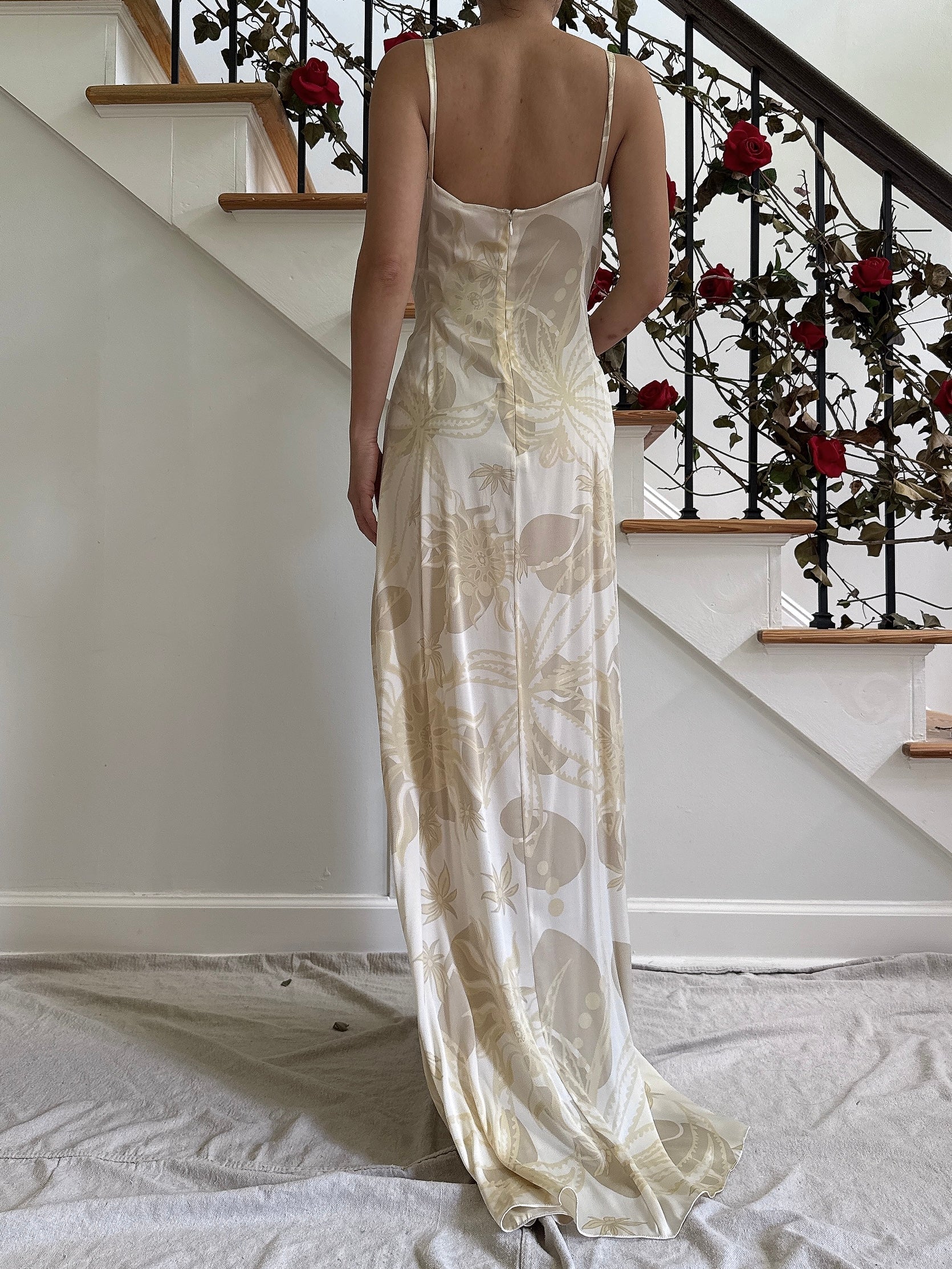 Vintage Allegra Hix Silk Beaded Dress - M