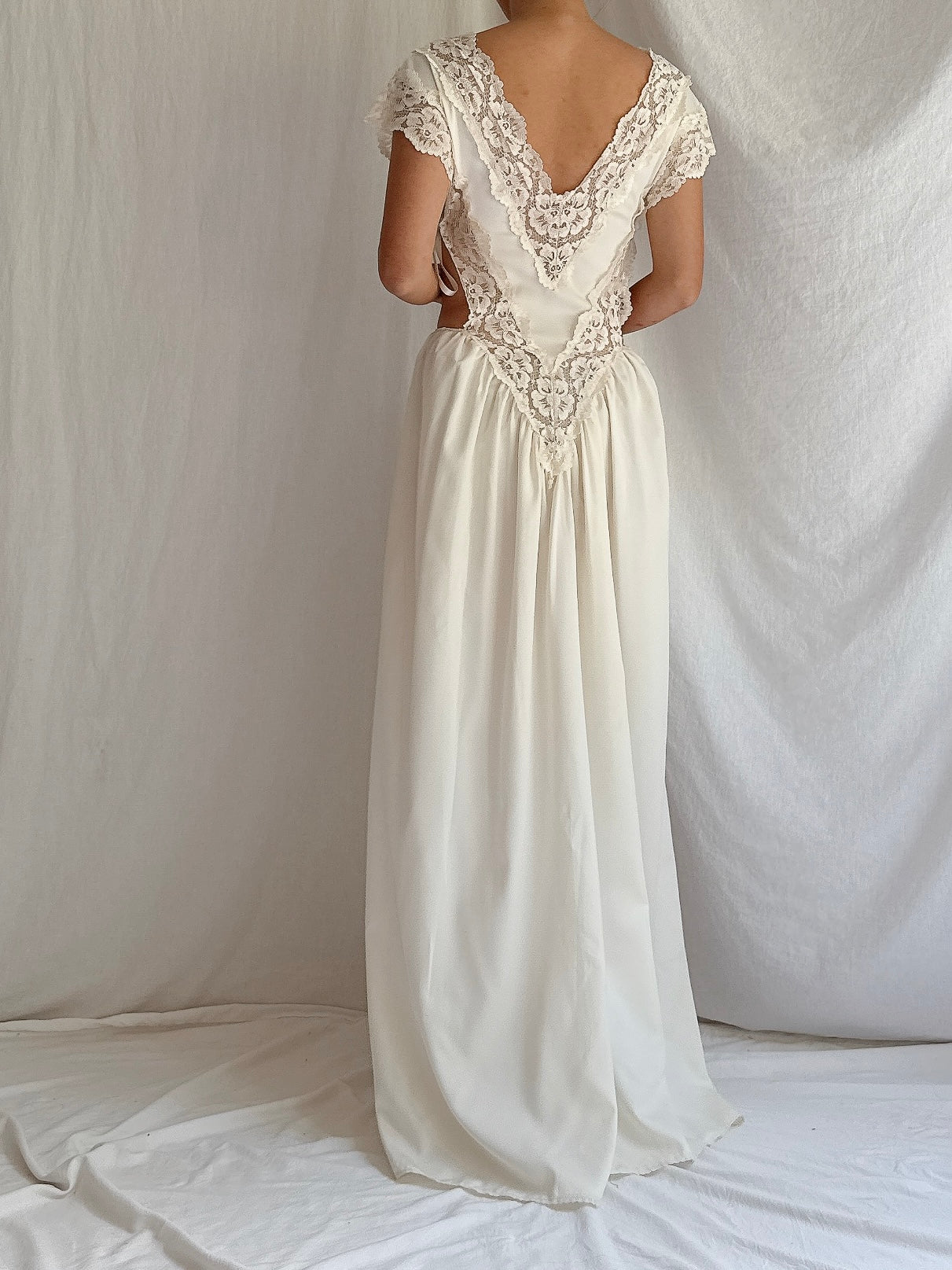 Vintage Nylon Cutout Slip Dress - M