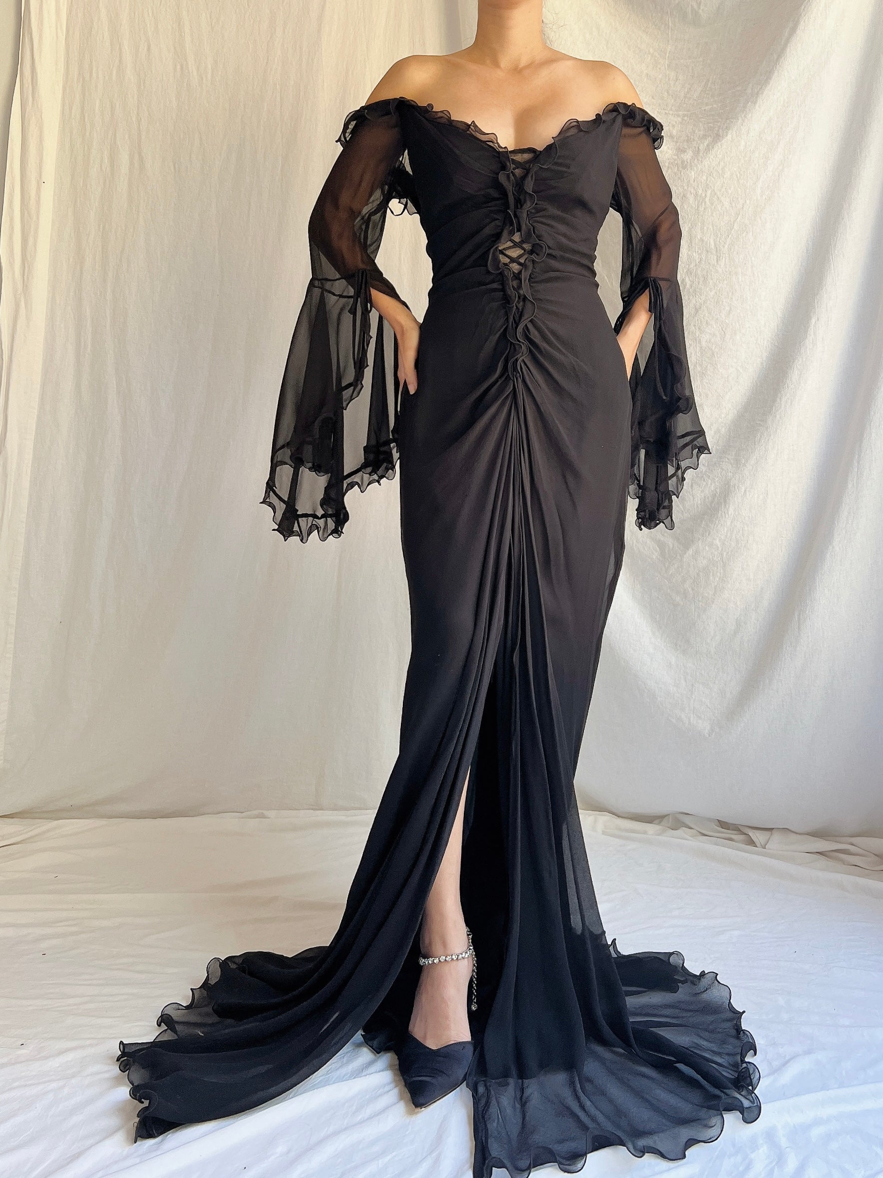 Vintage Silk Bellville Sassoon Gown - L