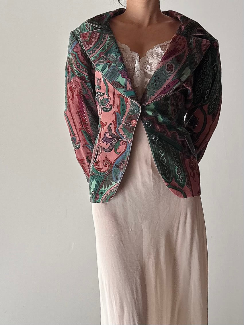Vintage Serena K Cotton Velvet Jacket - FR44