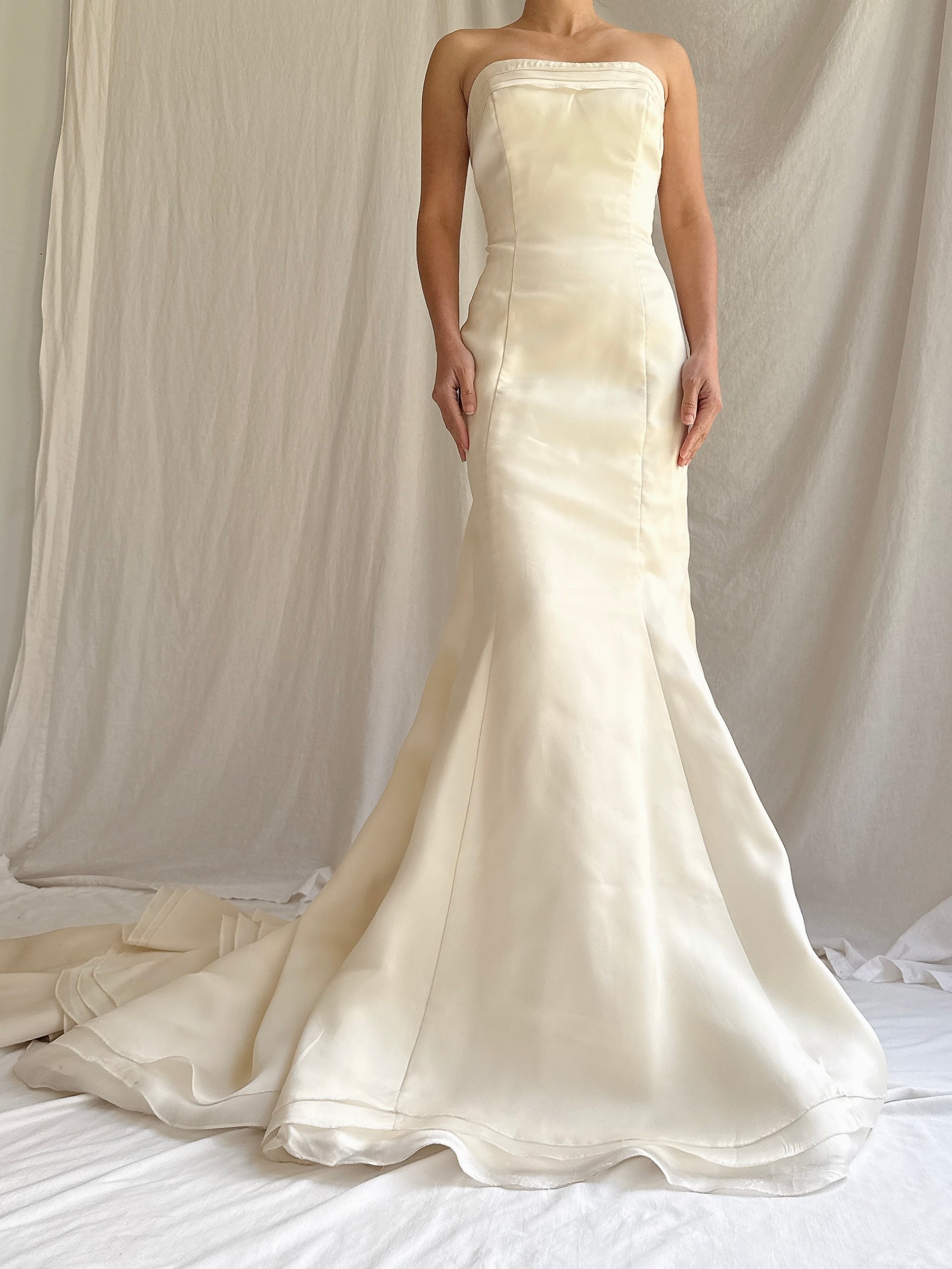 Vintage Silk Organza Gown - S