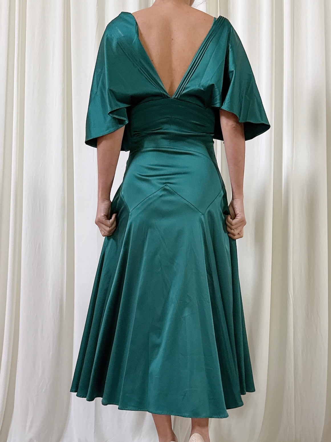 Vintage Futura Green Short Dress - Size 44