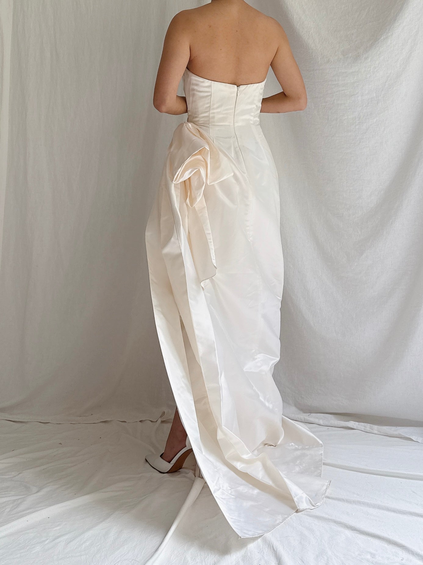 Makarian Silk Strapless Bustier Gown - XS/0/2