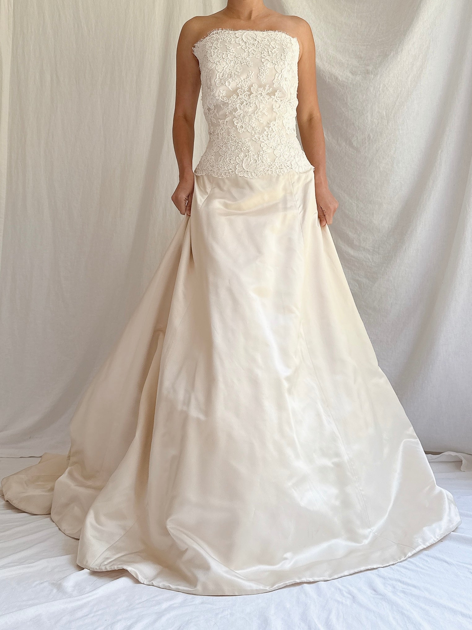 Vintage Alvina Valenta Silk & Lace Gown - US 4/6