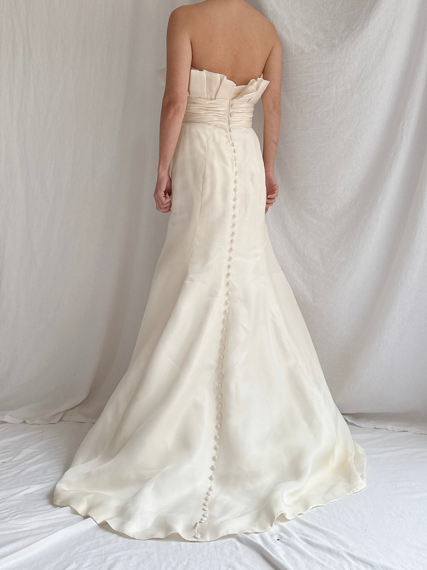 RESERVED For Jessica Monique Llhuilier Silk Organza Gown - S/4