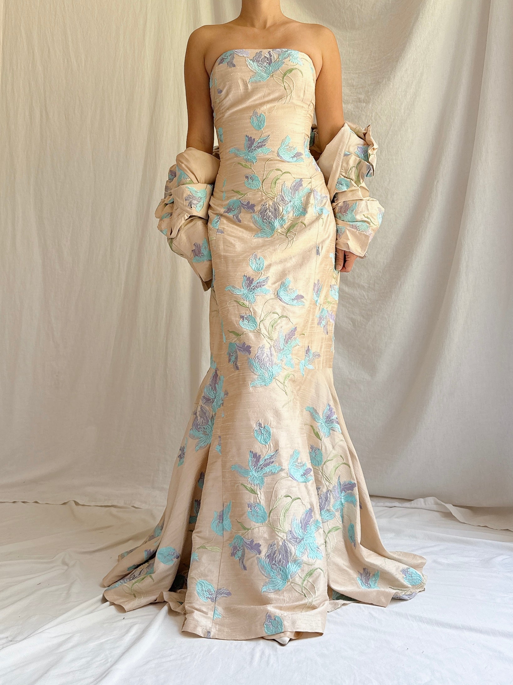 Vintage Silk Paule Vasseur 2-Piece Set - M