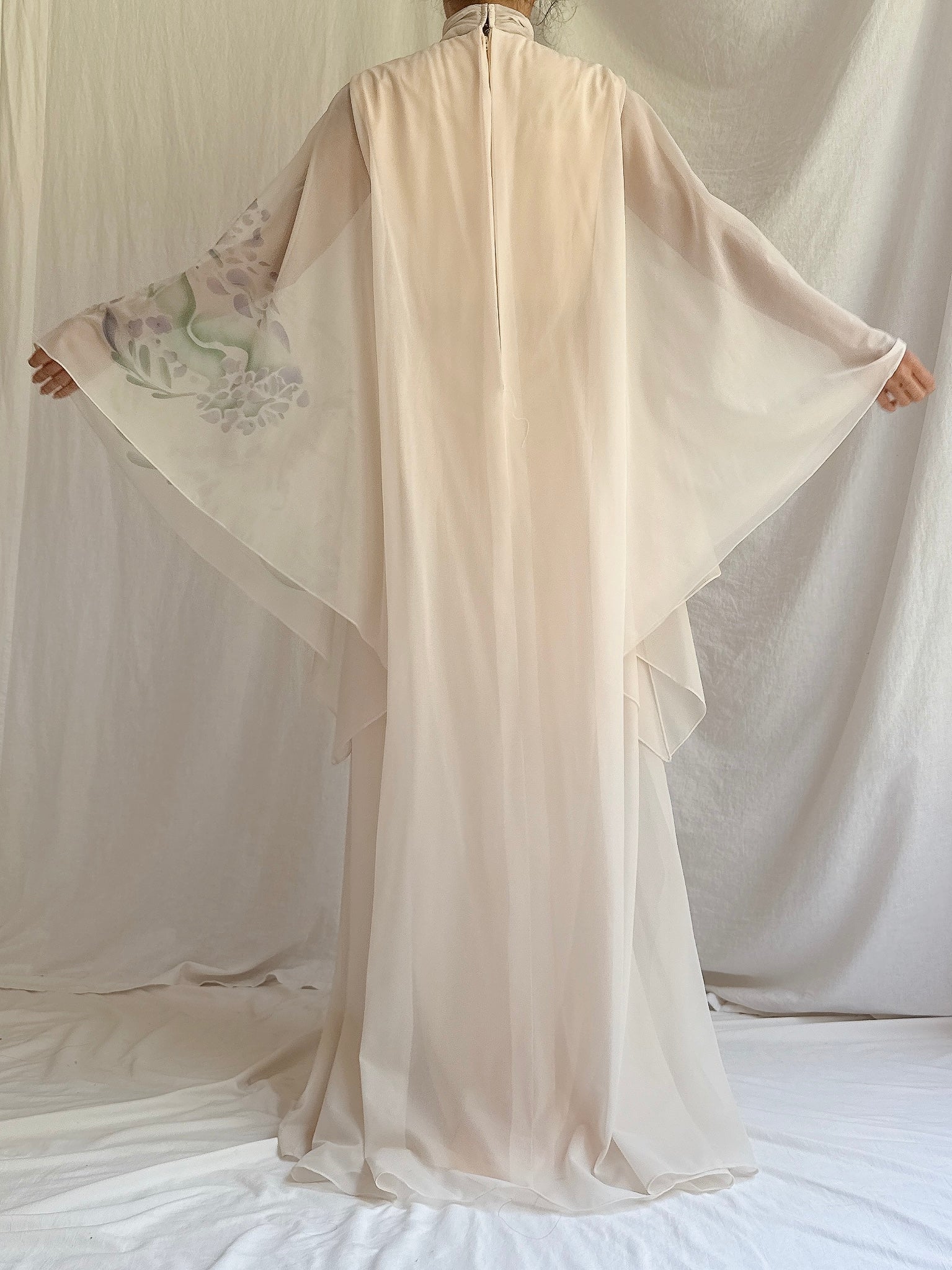 1960s Angel Sleeves Nylon Gown - M/L