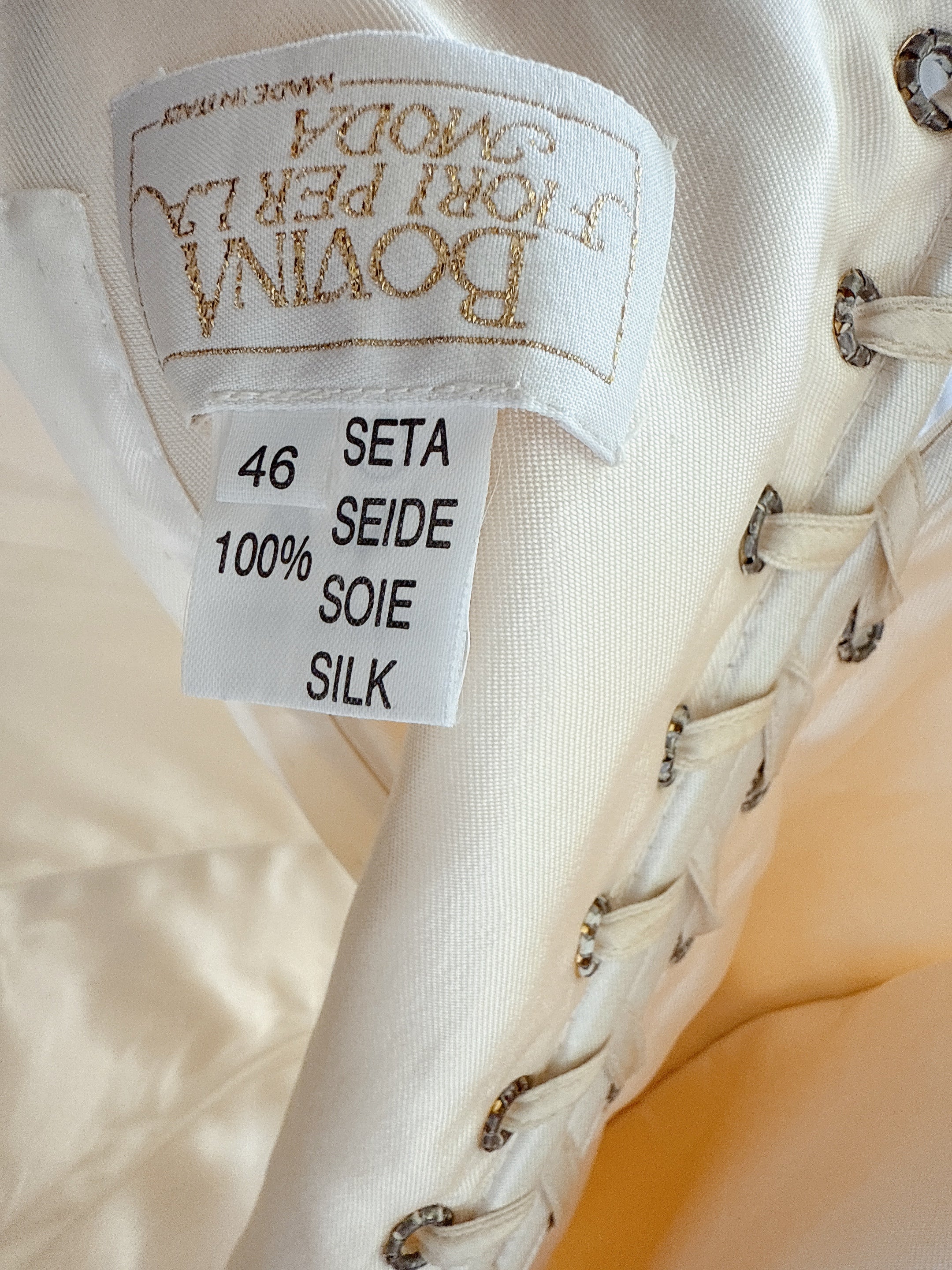 Vintage Bovina Silk Embroidered Set - IT 46/US 10