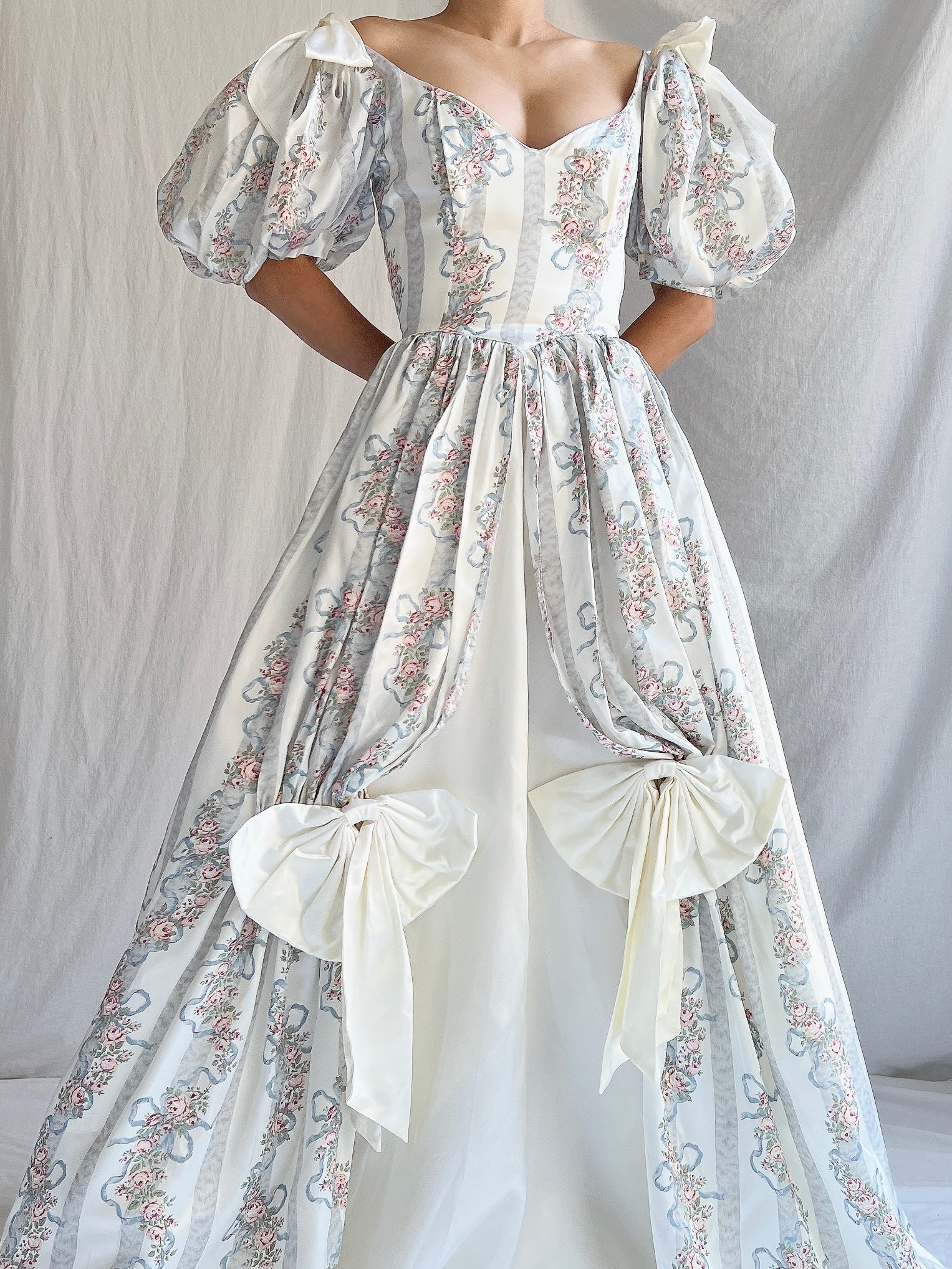 Gunne Sax Floral Puff Sleeve Gown - XS/5