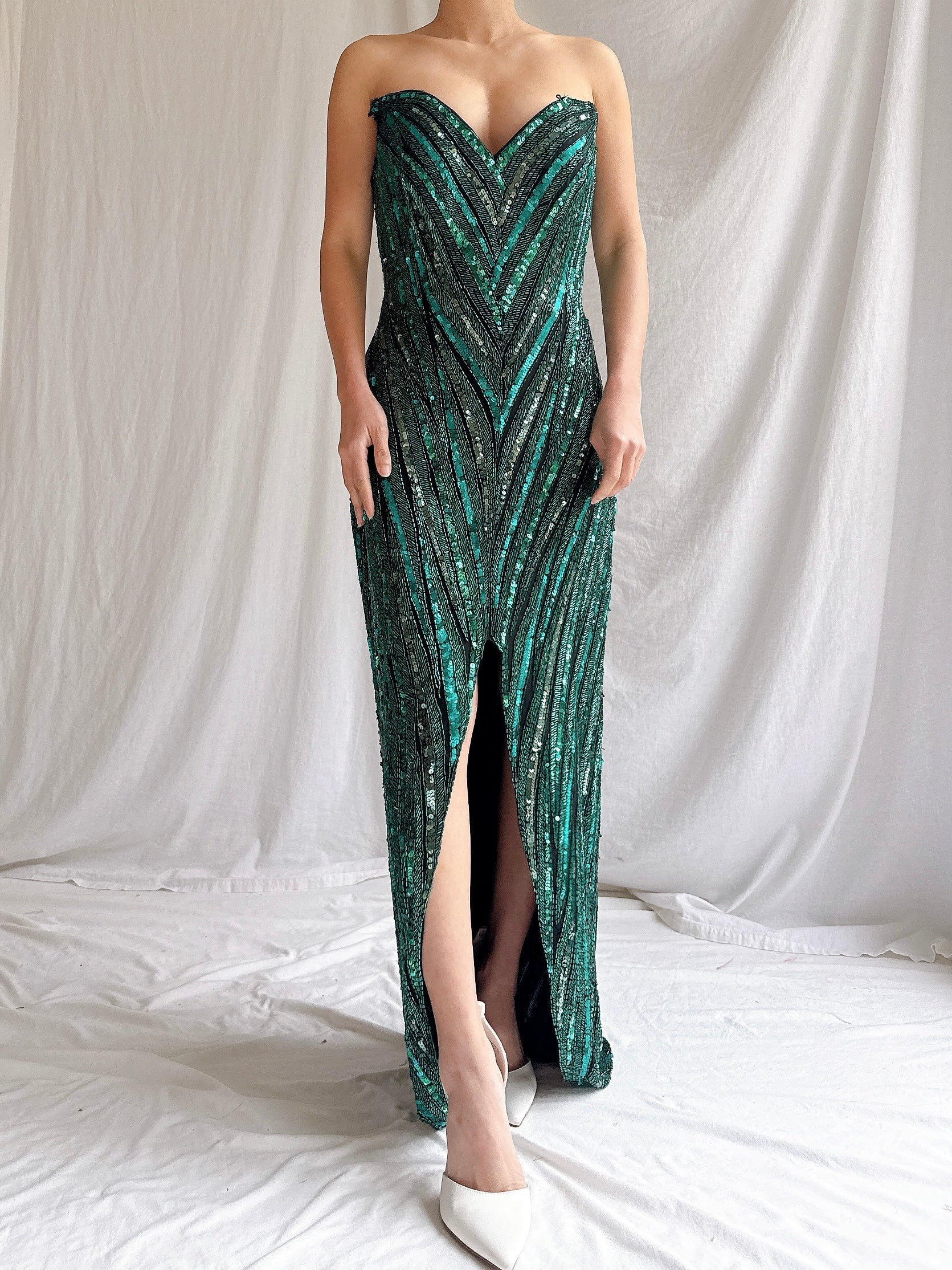 1990s Bob Mackie Sequin Dress - S/6