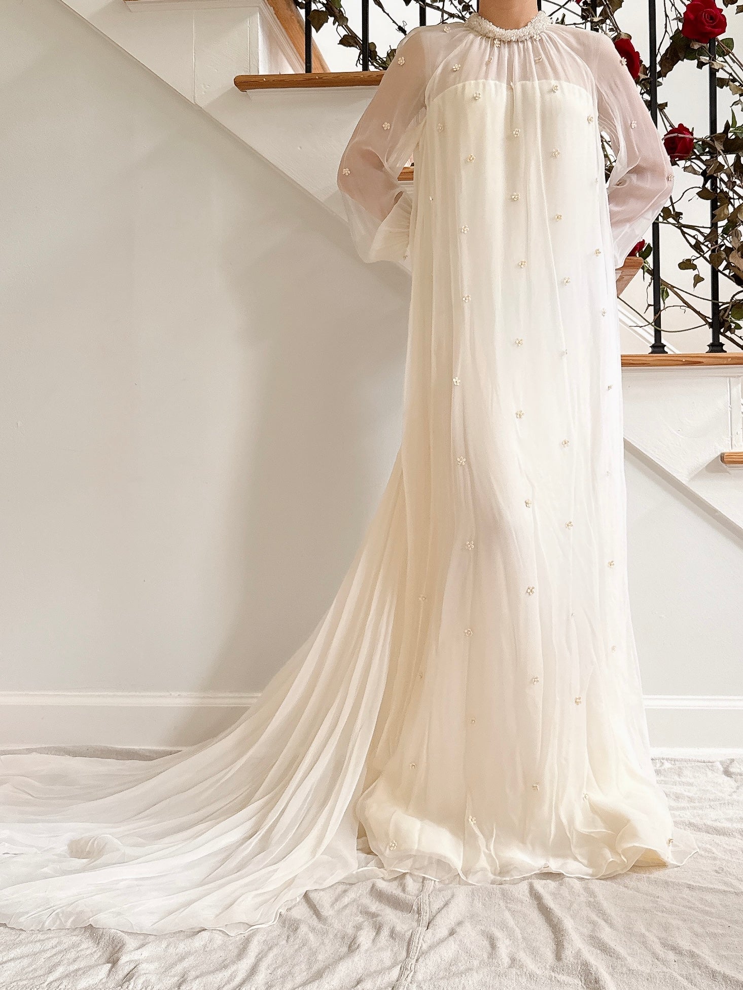 1960s Chiffon Gown - 33B/27W/40H/57L