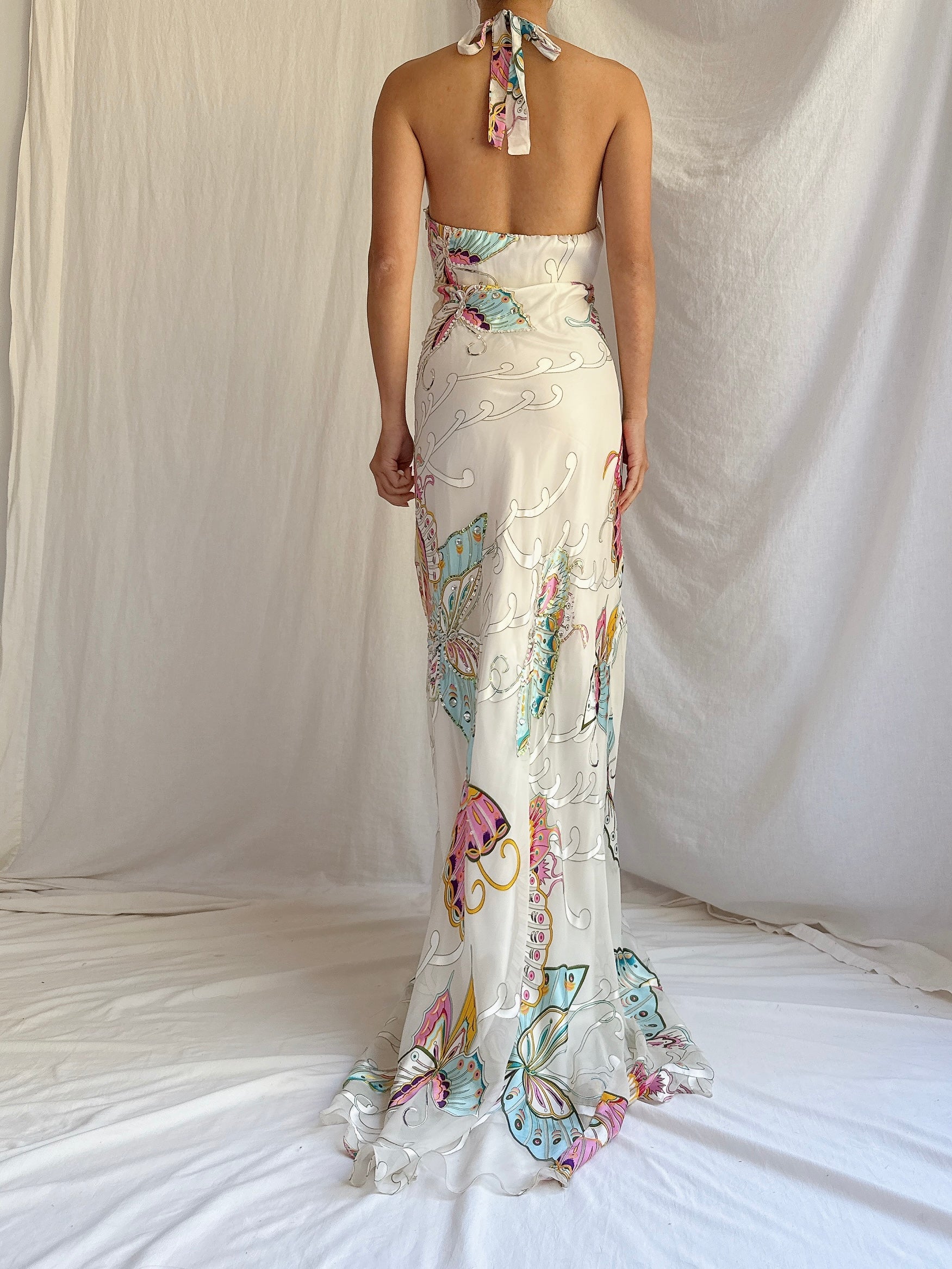 Vintage Chiffon Butterfly Gown - M/8