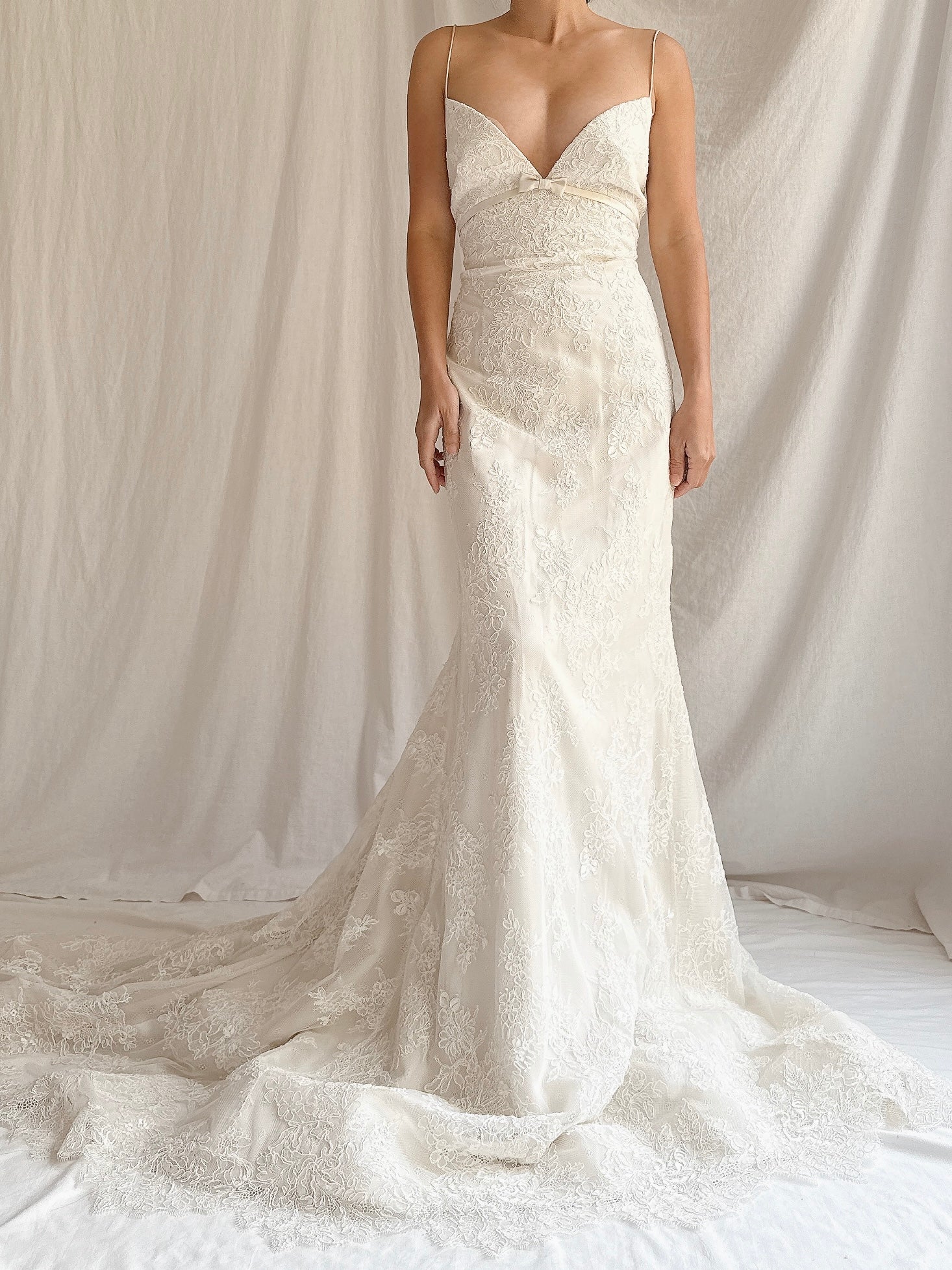 Vintage Lace Gown - S/M 6