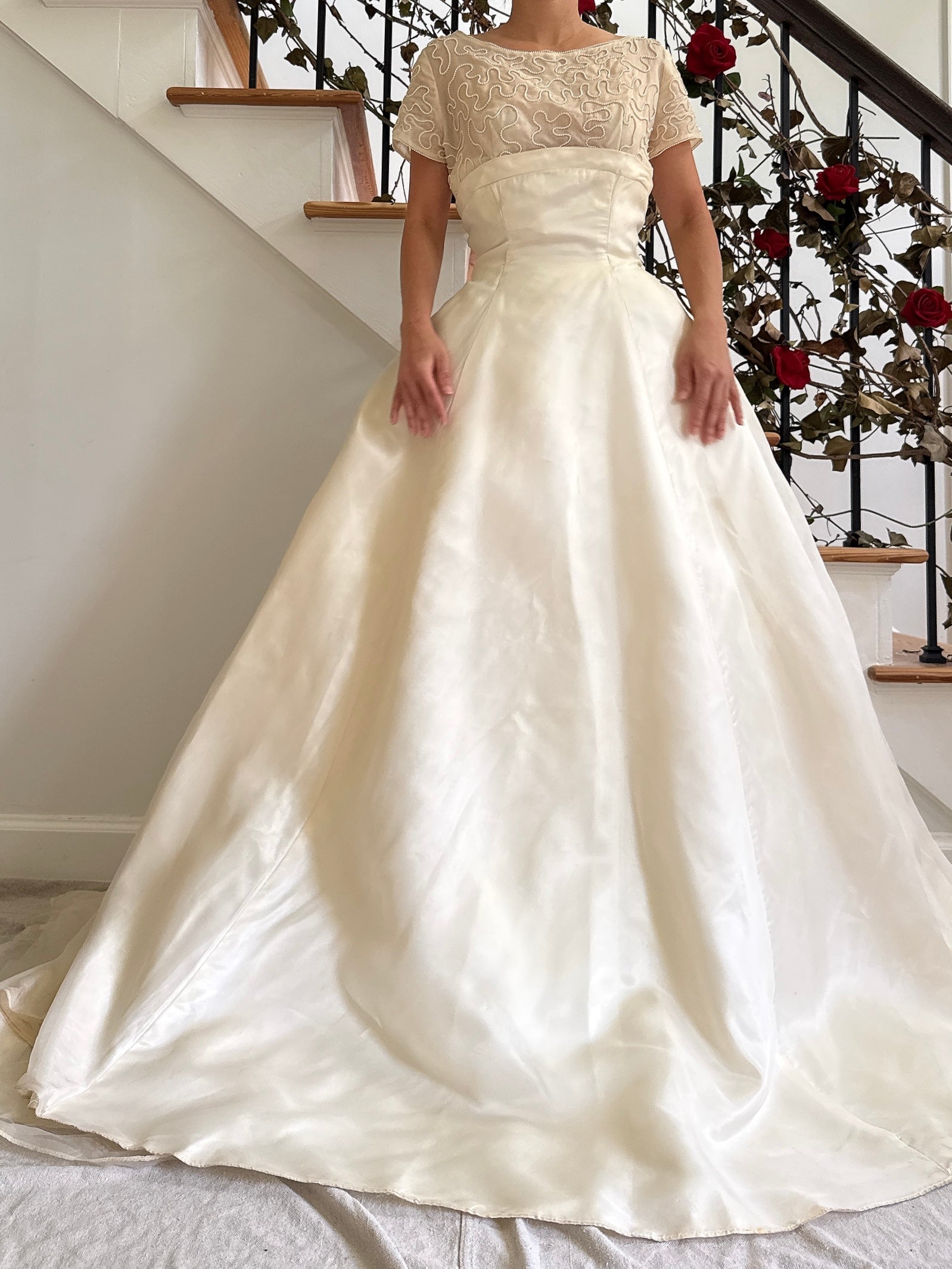 1950s Silk Organza Gown - S/M