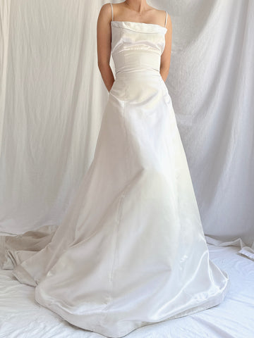 1990s Werkstatte Oyster Silk Gown - M