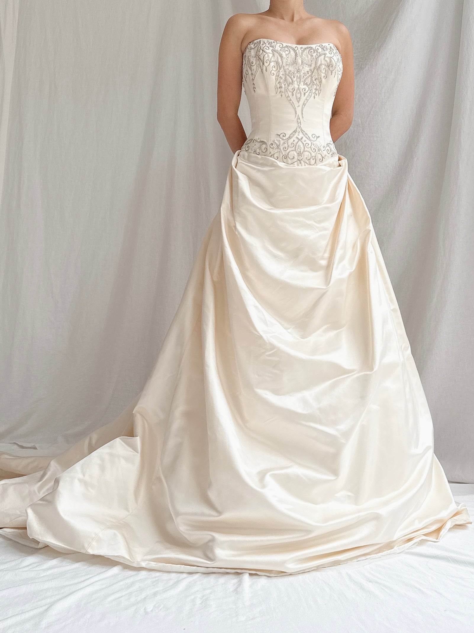 Vintage Sassi Holfold UK Silk Busyier Gown - M/10