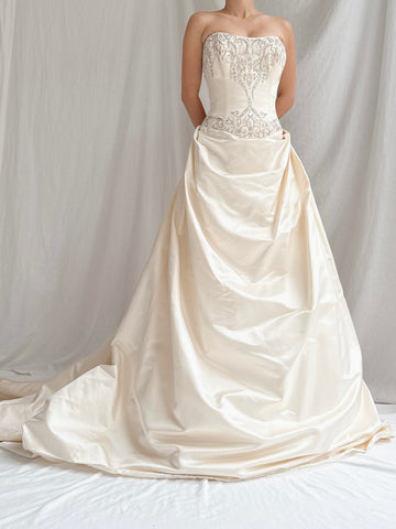 Vintage Sassi Holfold UK Silk Busyier Gown - M/10