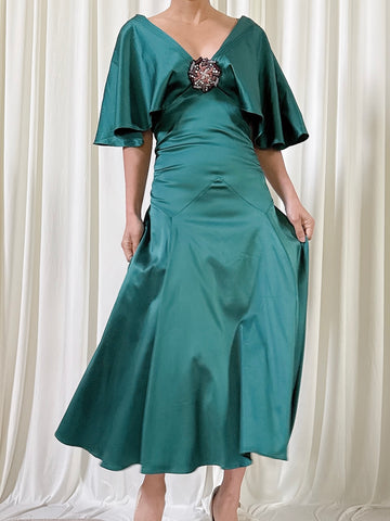 Vintage Futura Green Short Dress - Size 44