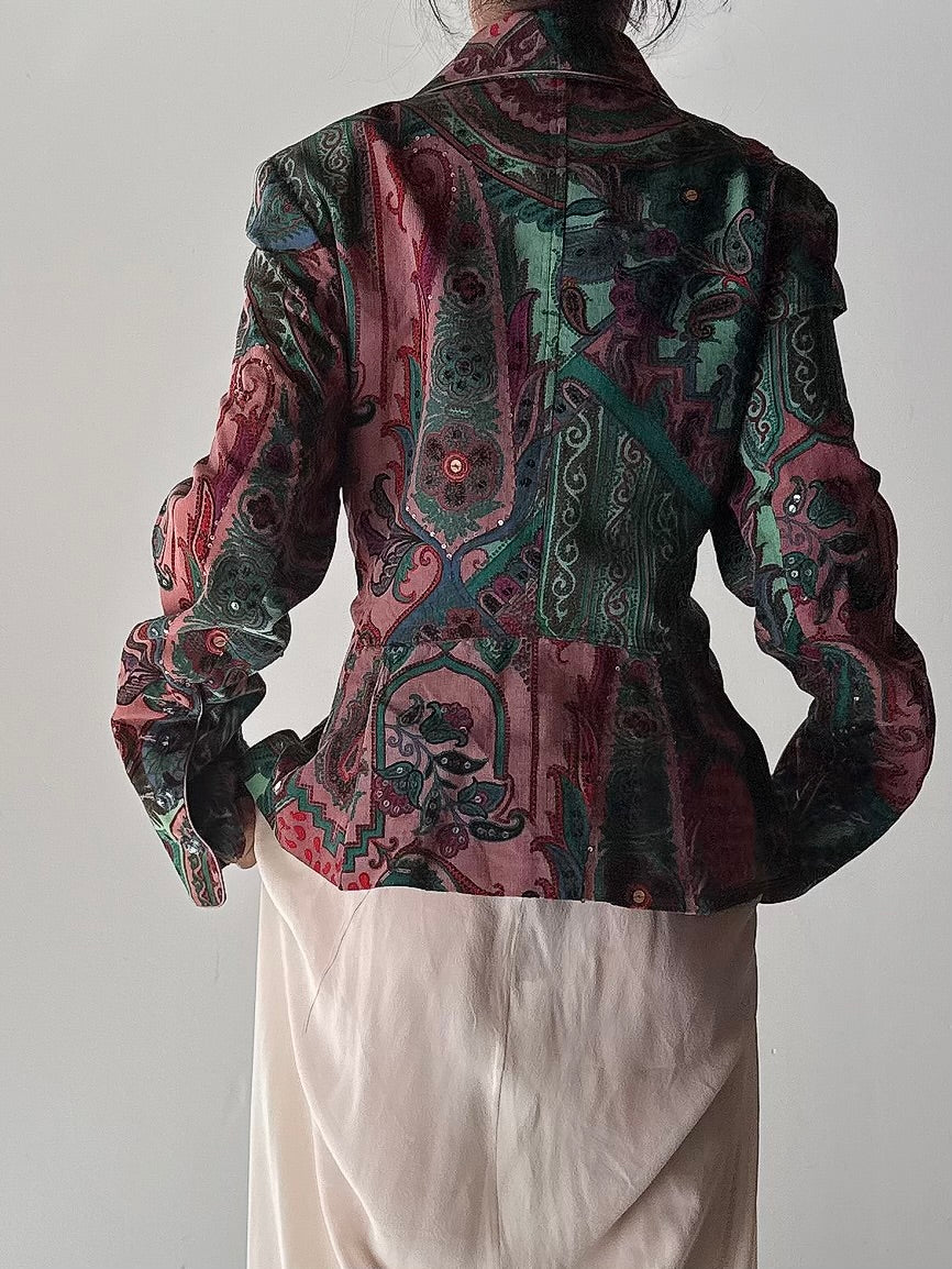 Vintage Serena K Cotton Velvet Jacket - FR44