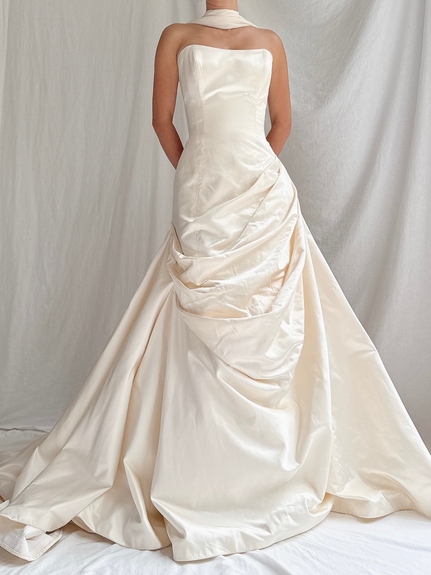 Vintage Marisa Silk Draped Gown - M/8