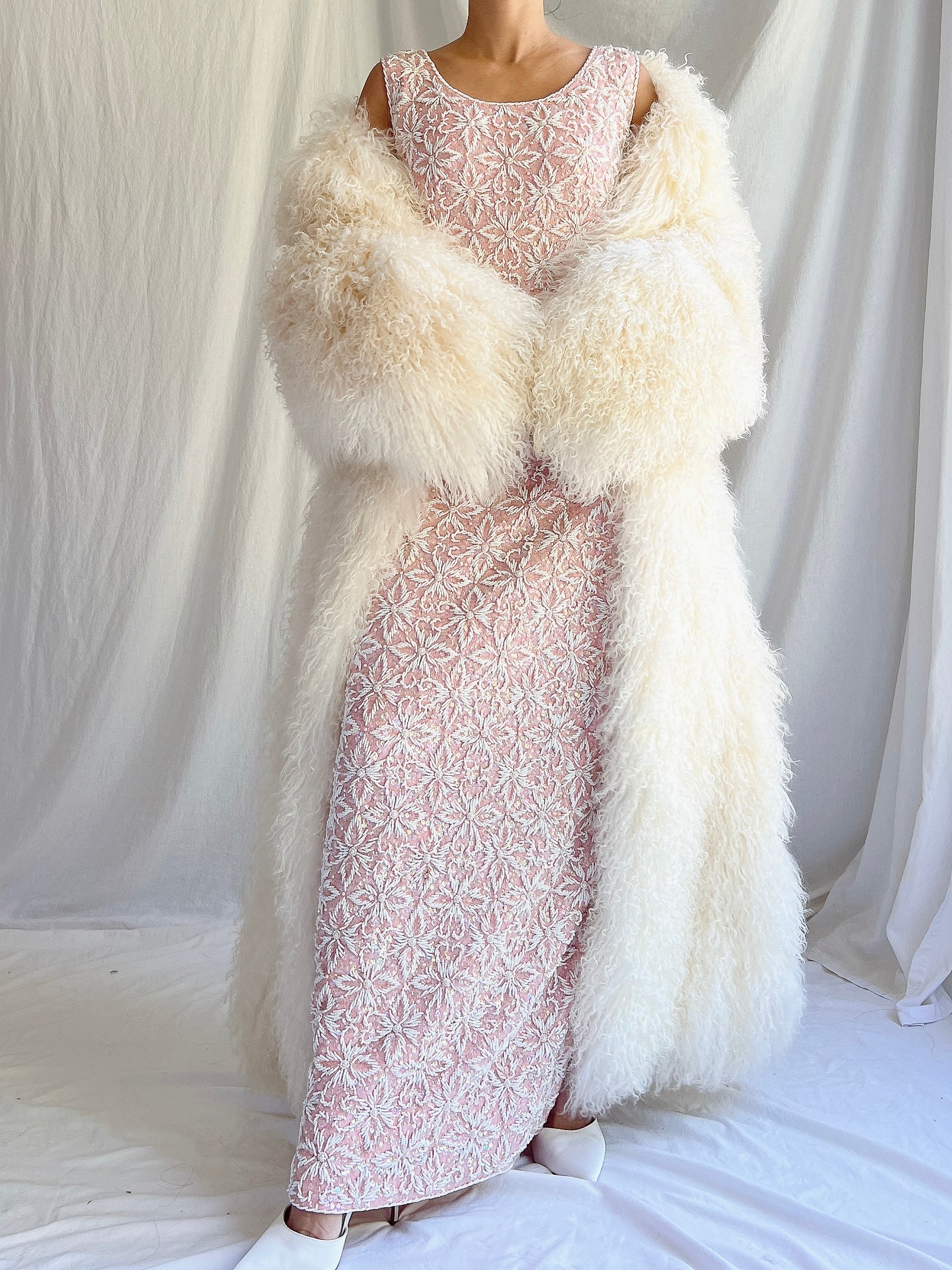 Vintage Mongolian Fur Coat - M