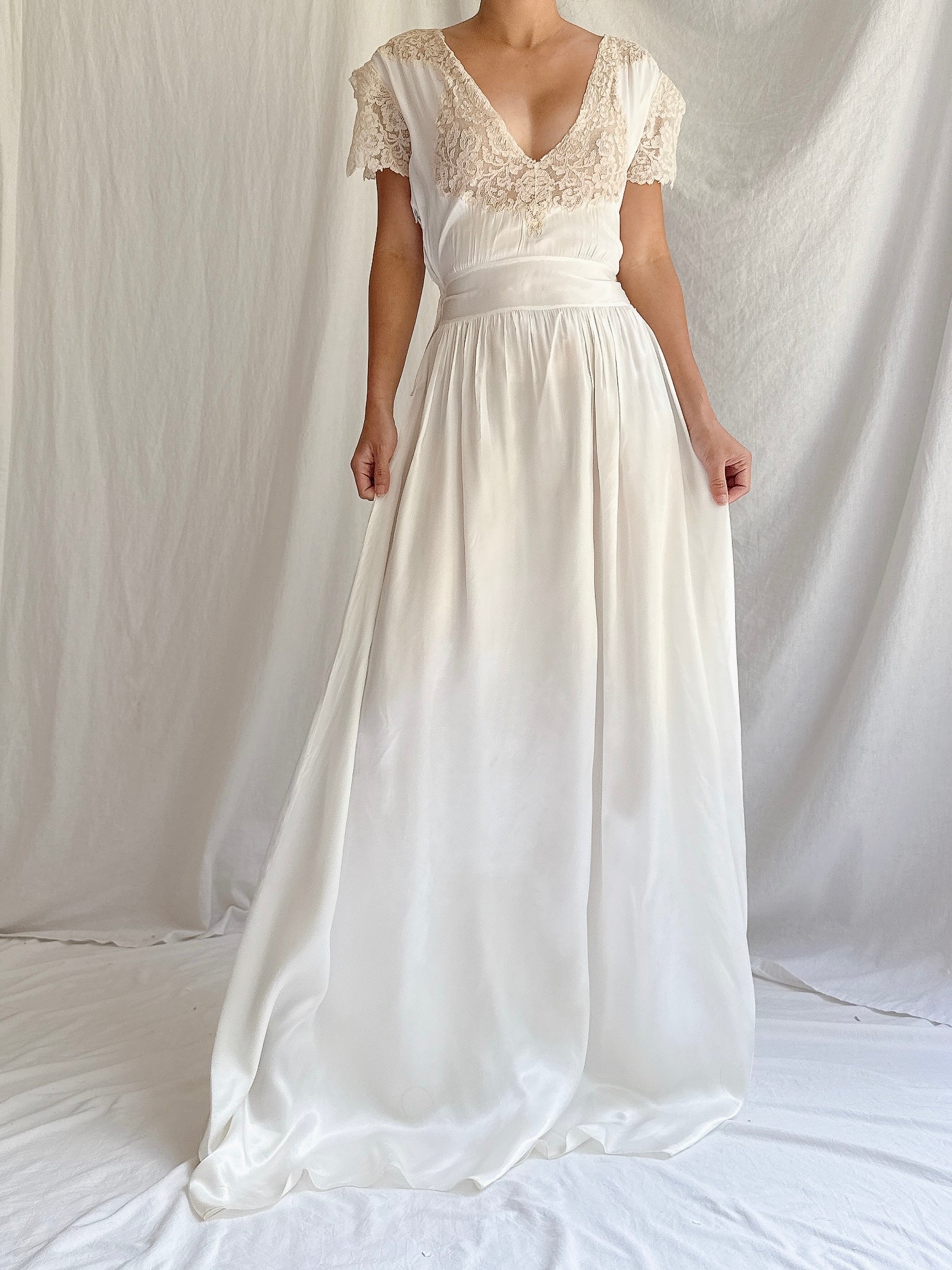 1930s Satin Dress - S
