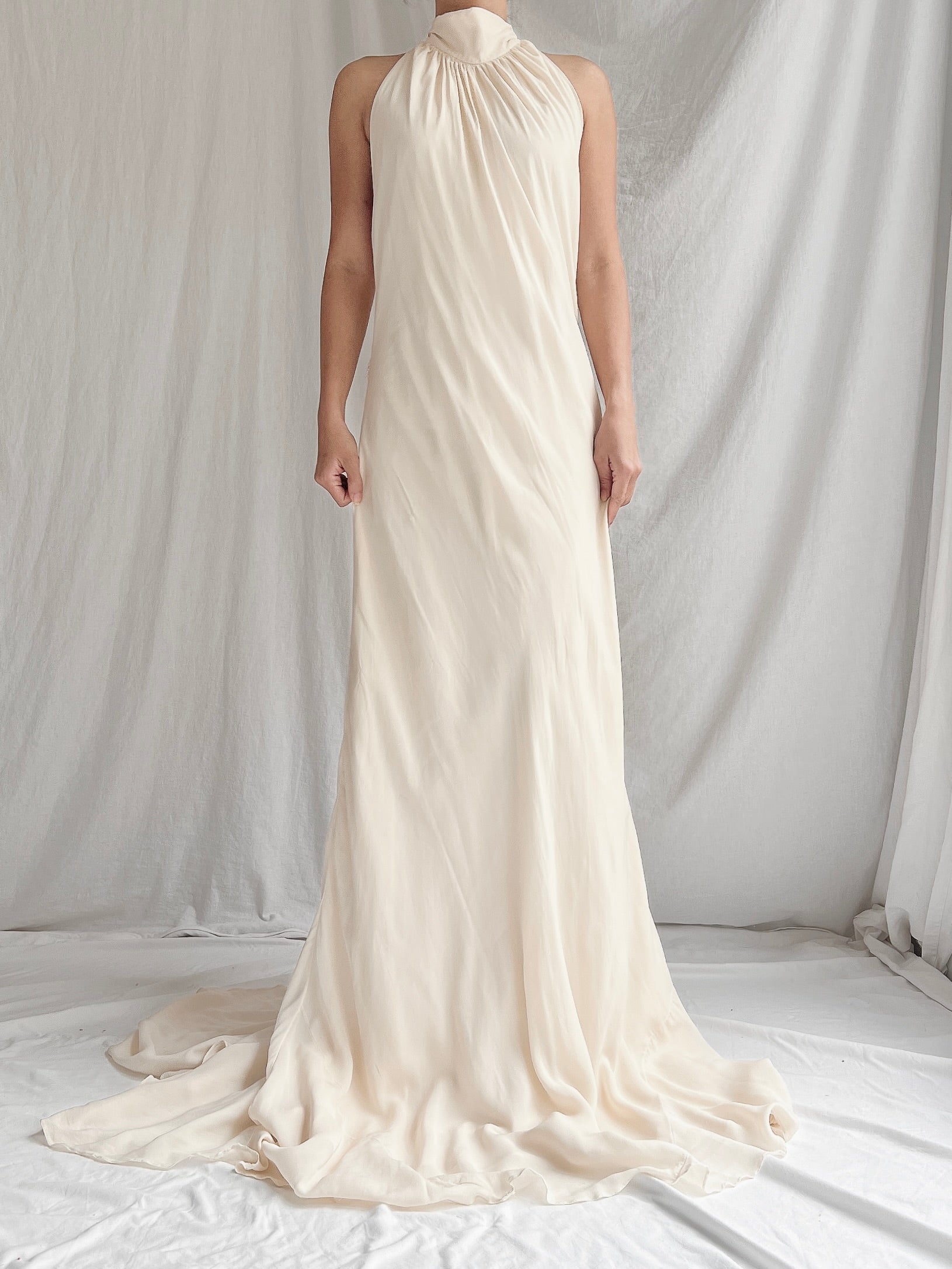 Vintage Vera Wang Halter Silk Gown - S-L