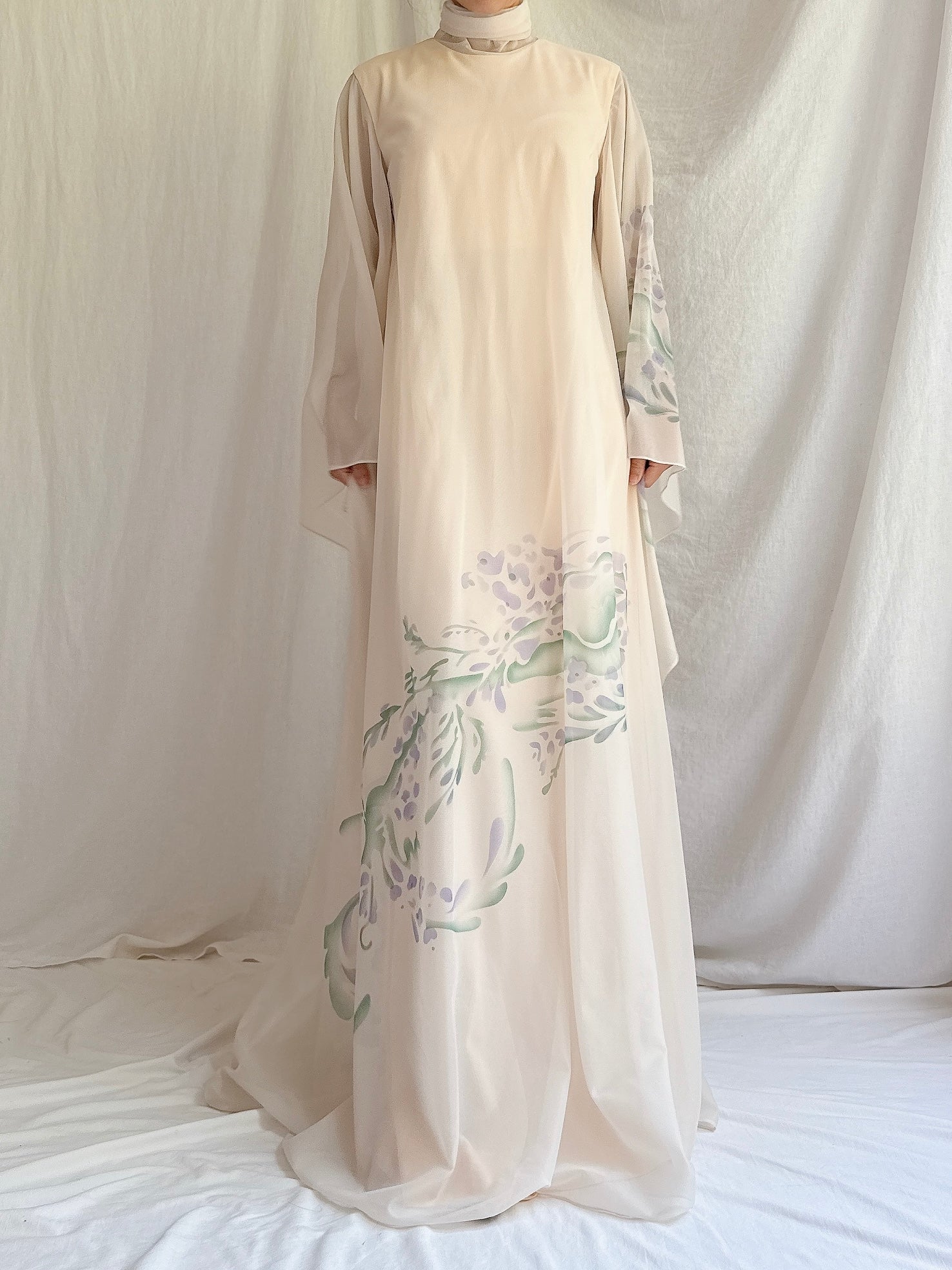 1960s Angel Sleeves Nylon Gown - M/L